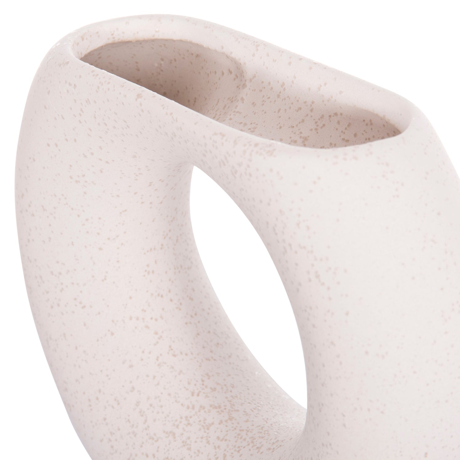 Декоративен керамичен плот за маса елипсовиден , сив, кристален, 18x6.5x14см