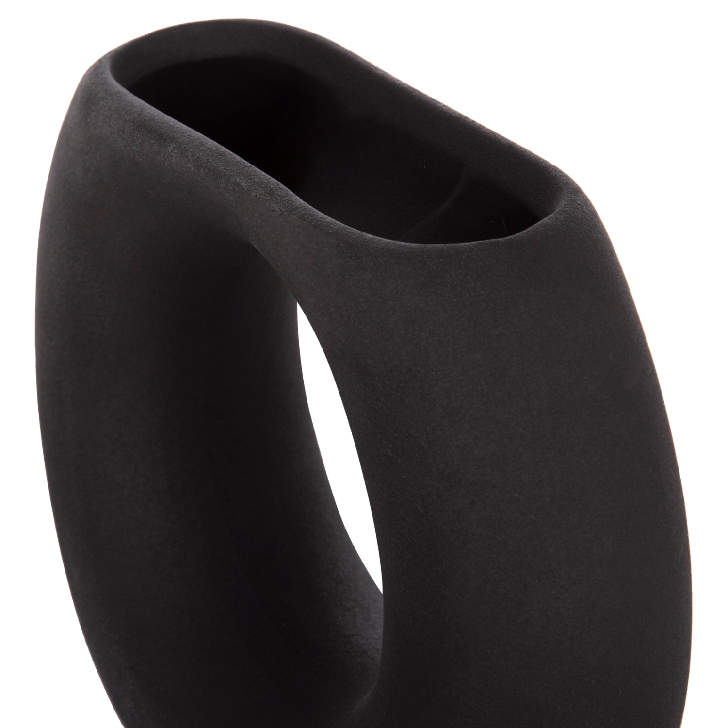 Декоративен керамичен плот за маса  елипса черен, мат 18x6.5x14см