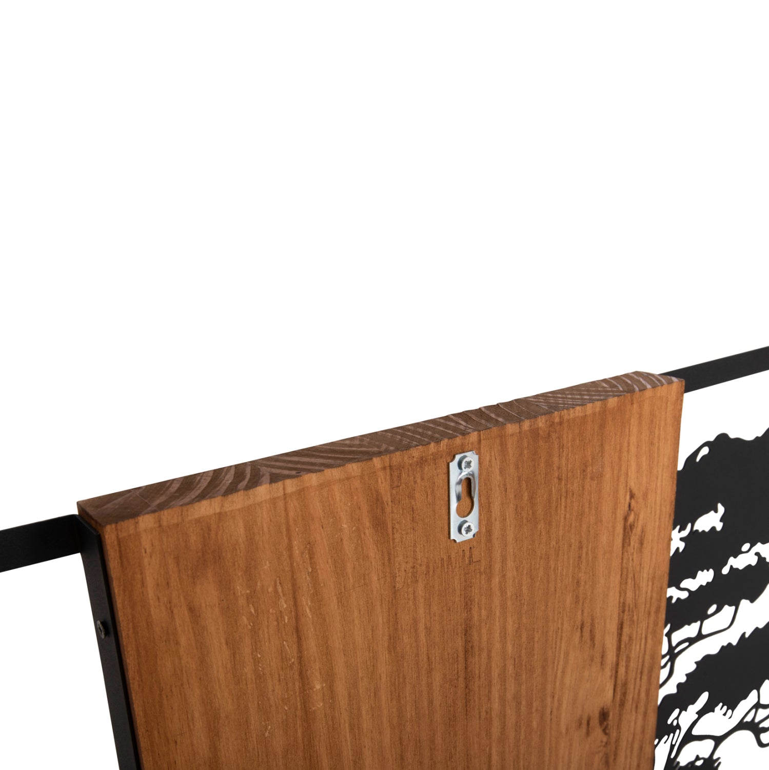 Декорация за стена цвят натурал-черен