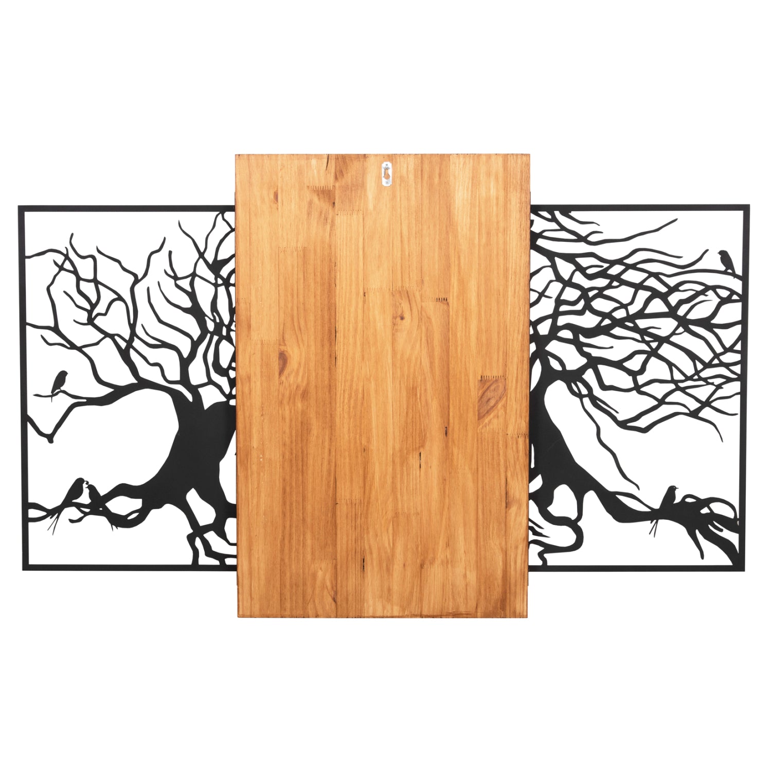 Декорация за стена ILLUSION  цвят натурал-черен 125,5x3x79