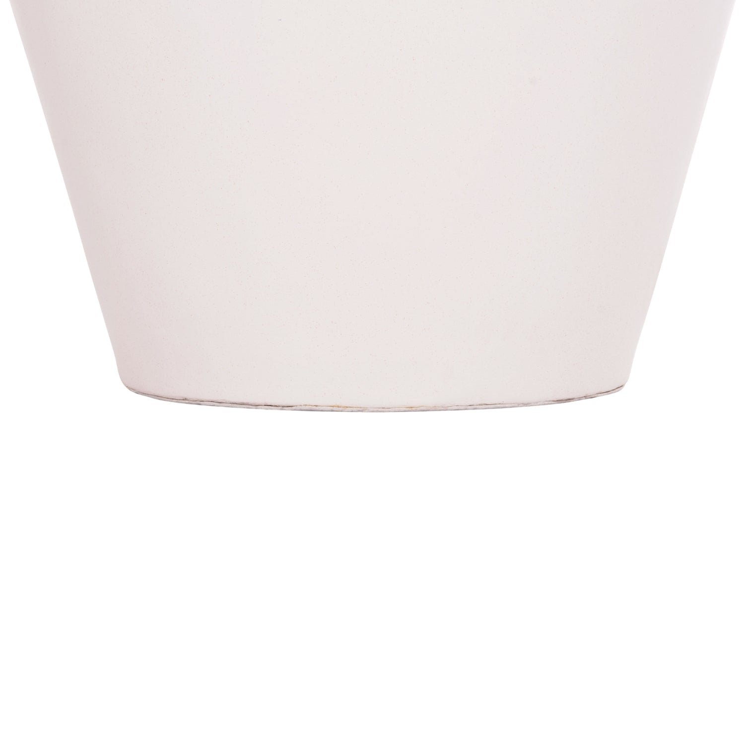 Декоративна подова ваза Nebula, фибър цимент, бял - тиково дърво φ60x115cm