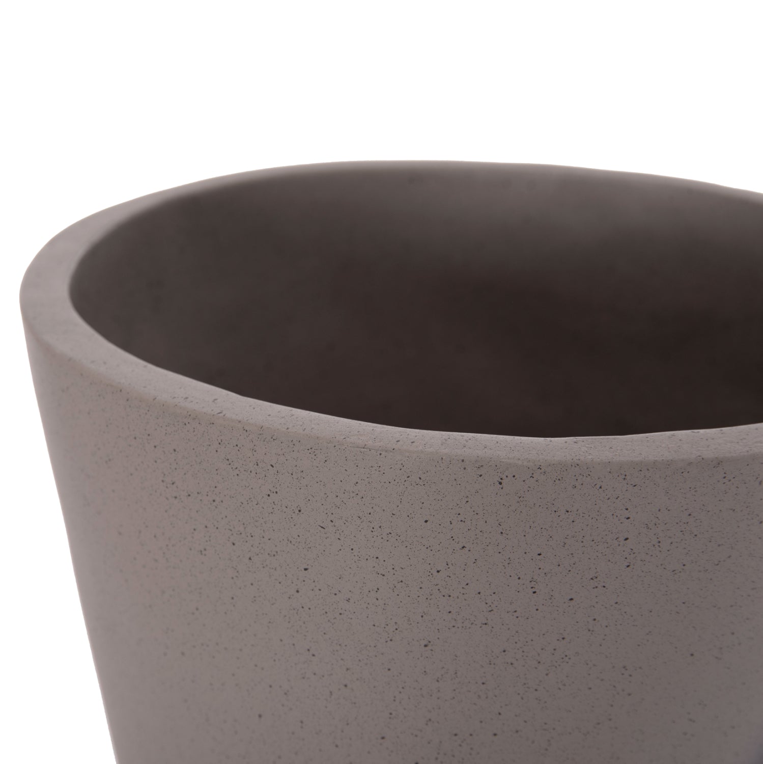 Декоративна подова ваза Nebula  фибро цимент сив тиково дърво φ60x115см.