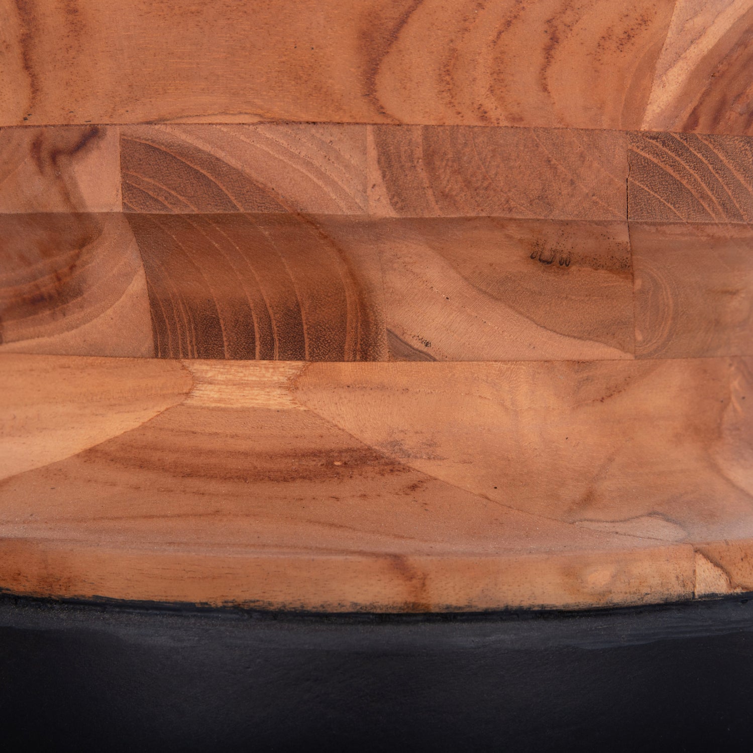 Декоративна подова ваза Линтер фибро цимент черен--тиково дърво φ34x60hcm.