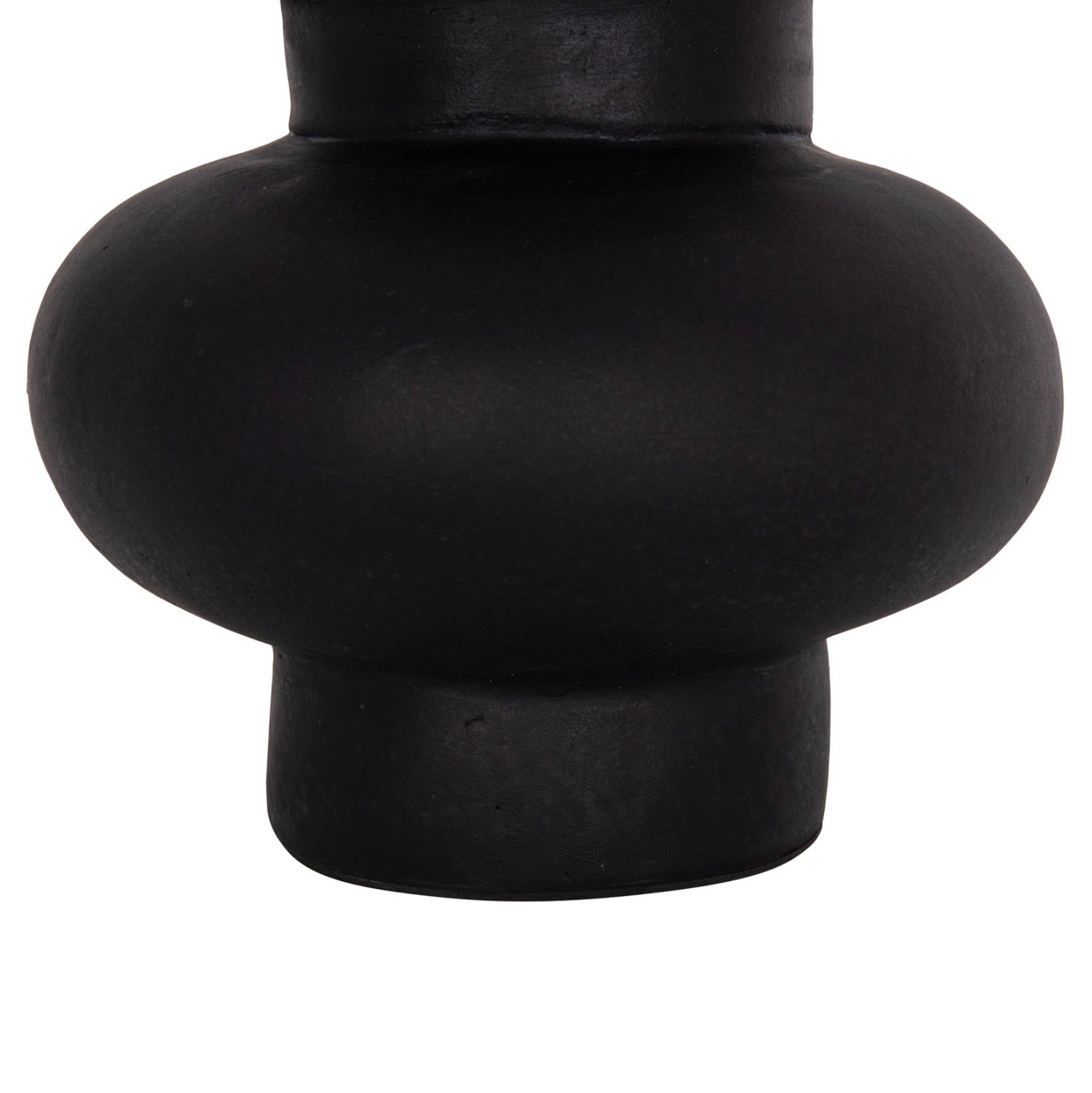 Настолна декоративна ваза от теракота lema в черно--φ22x29hcm.