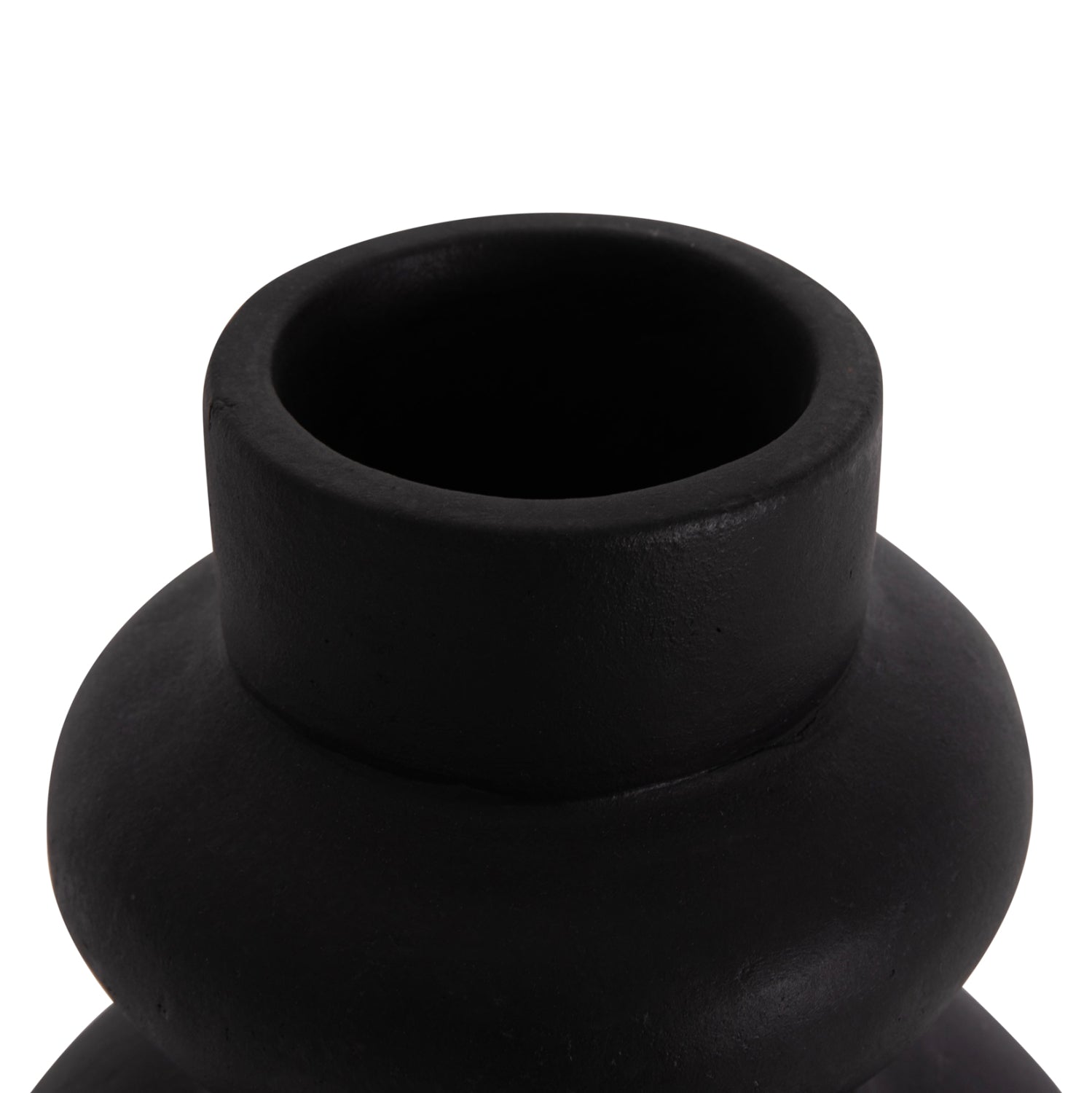 Настолна декоративна ваза от теракота lema в черно--φ22x29hcm.