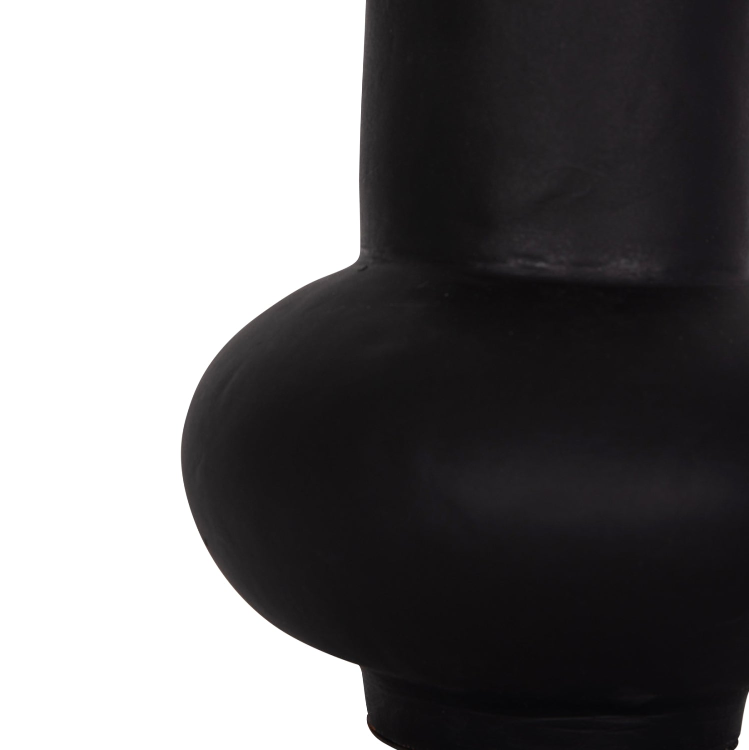 Настолна декоративна ваза от теракота lema в черно--φ22x22hcm.