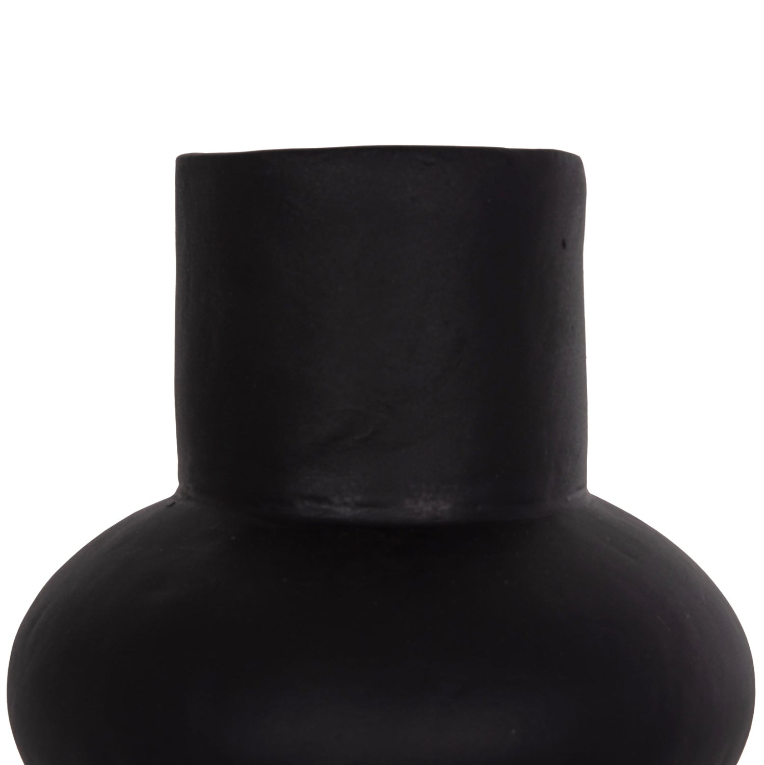 Настолна декоративна ваза от теракота lema в черно--φ22x22hcm.