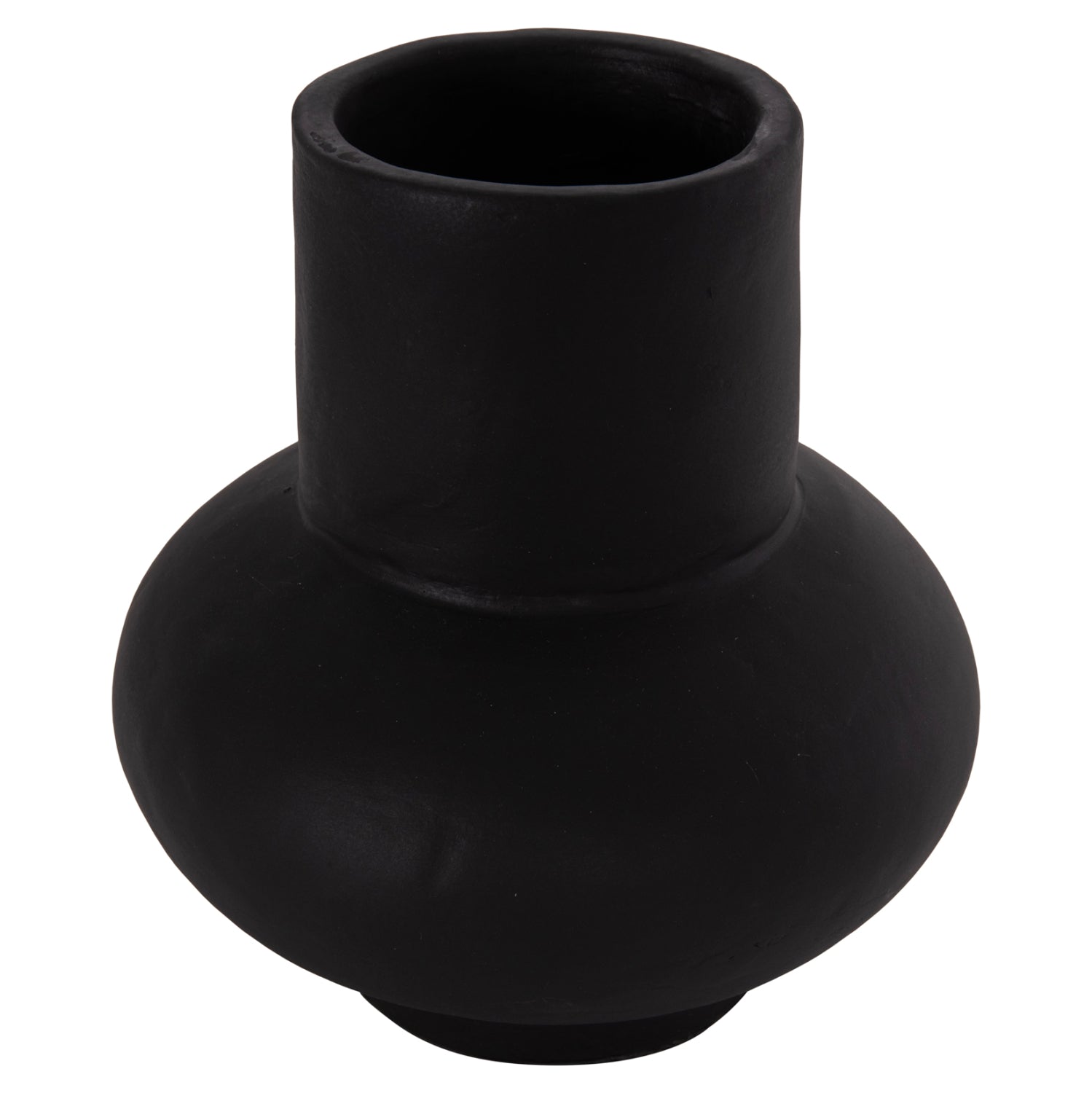 Настолна декоративна ваза от теракота lema в черно--φ22x22hcm.