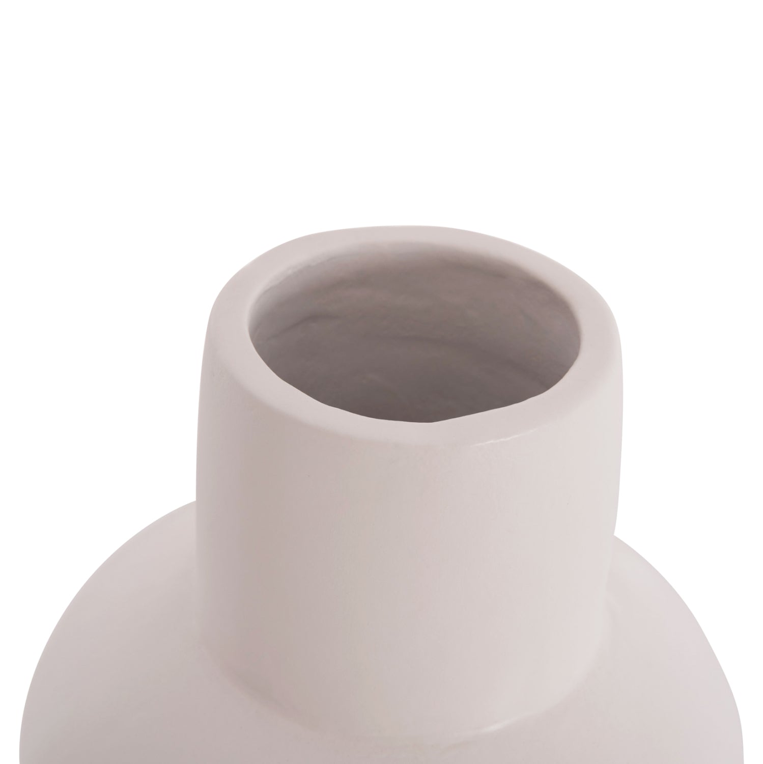 Декоративна ваза от теракота  LEMA в бяло--φ22x22cm.