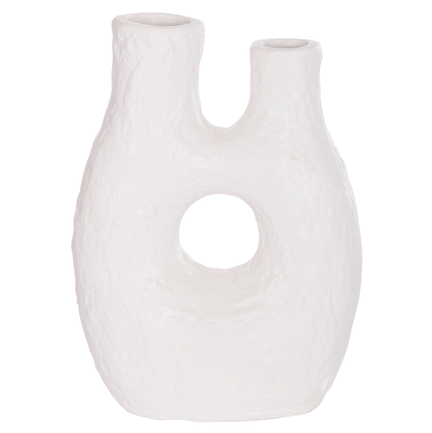 Декоративна ваза за настола namentis бяла теракота -- 27x135x37см