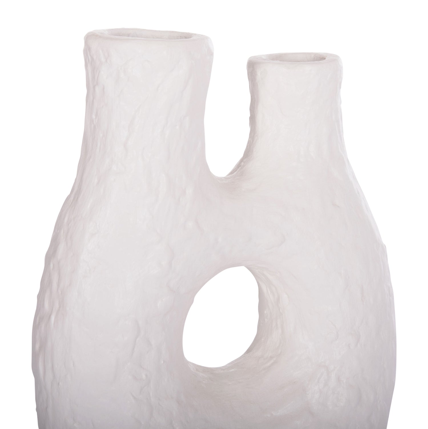 Декоративна ваза за настола namentis бяла теракота -- 27x135x37см