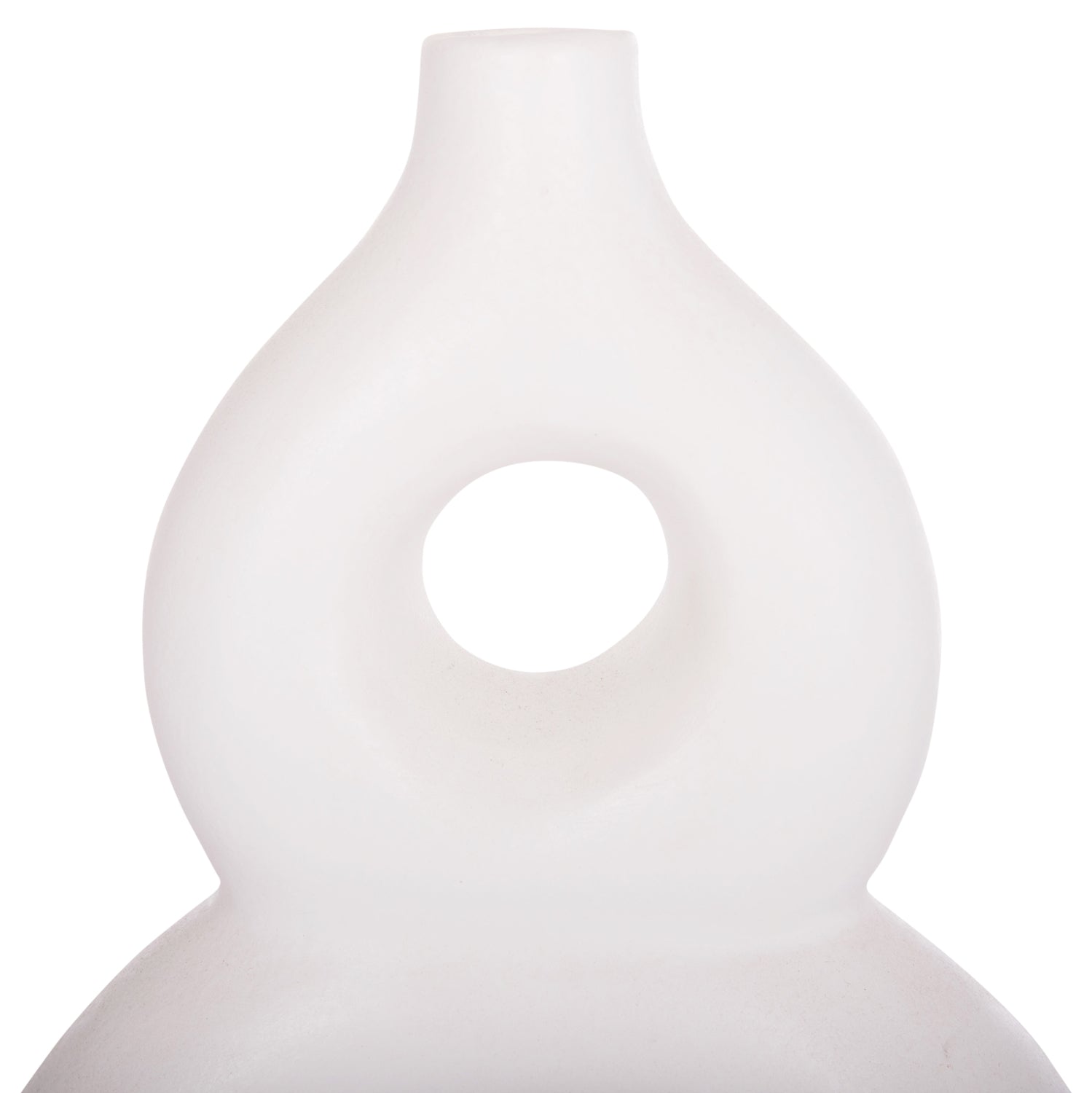 Декоративна настолна ваза фиорин теракота в бяло--21x7.5x31см.