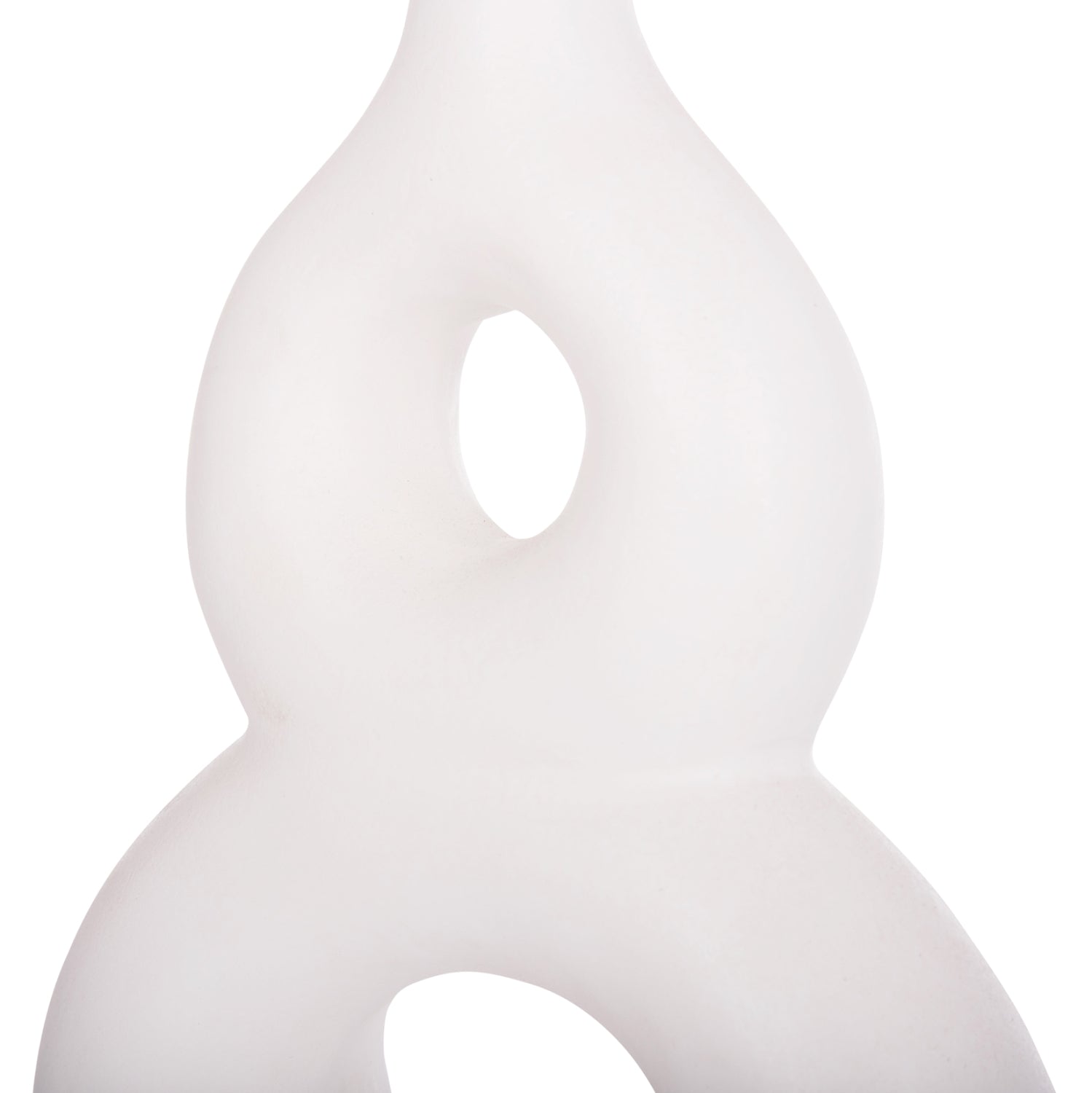 Декоративна настолна ваза фиорин теракота в бяло--21x7.5x31см.