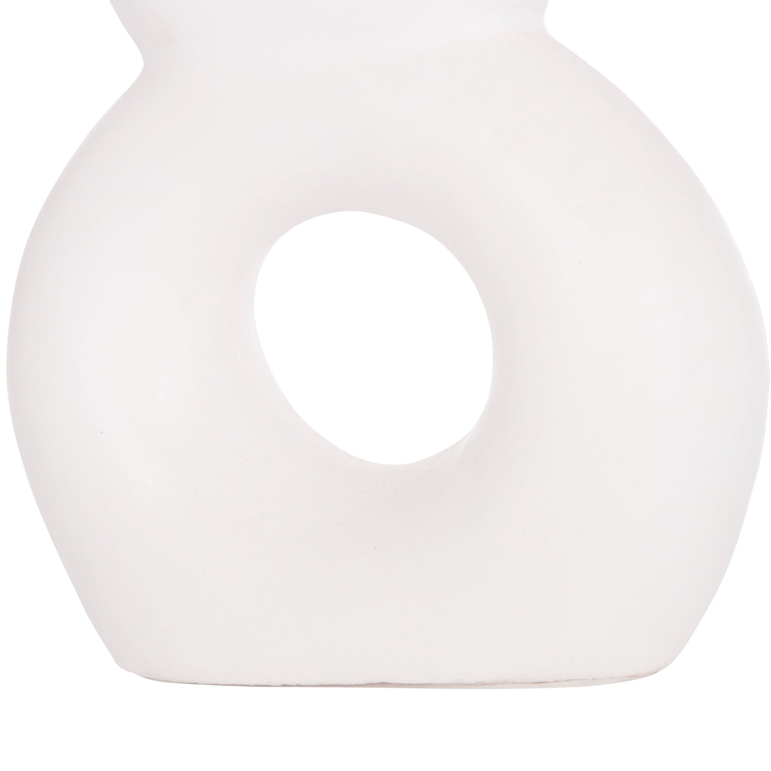 Декоративна настолна ваза фиорин теракота в бяло--21x7.5x31см.