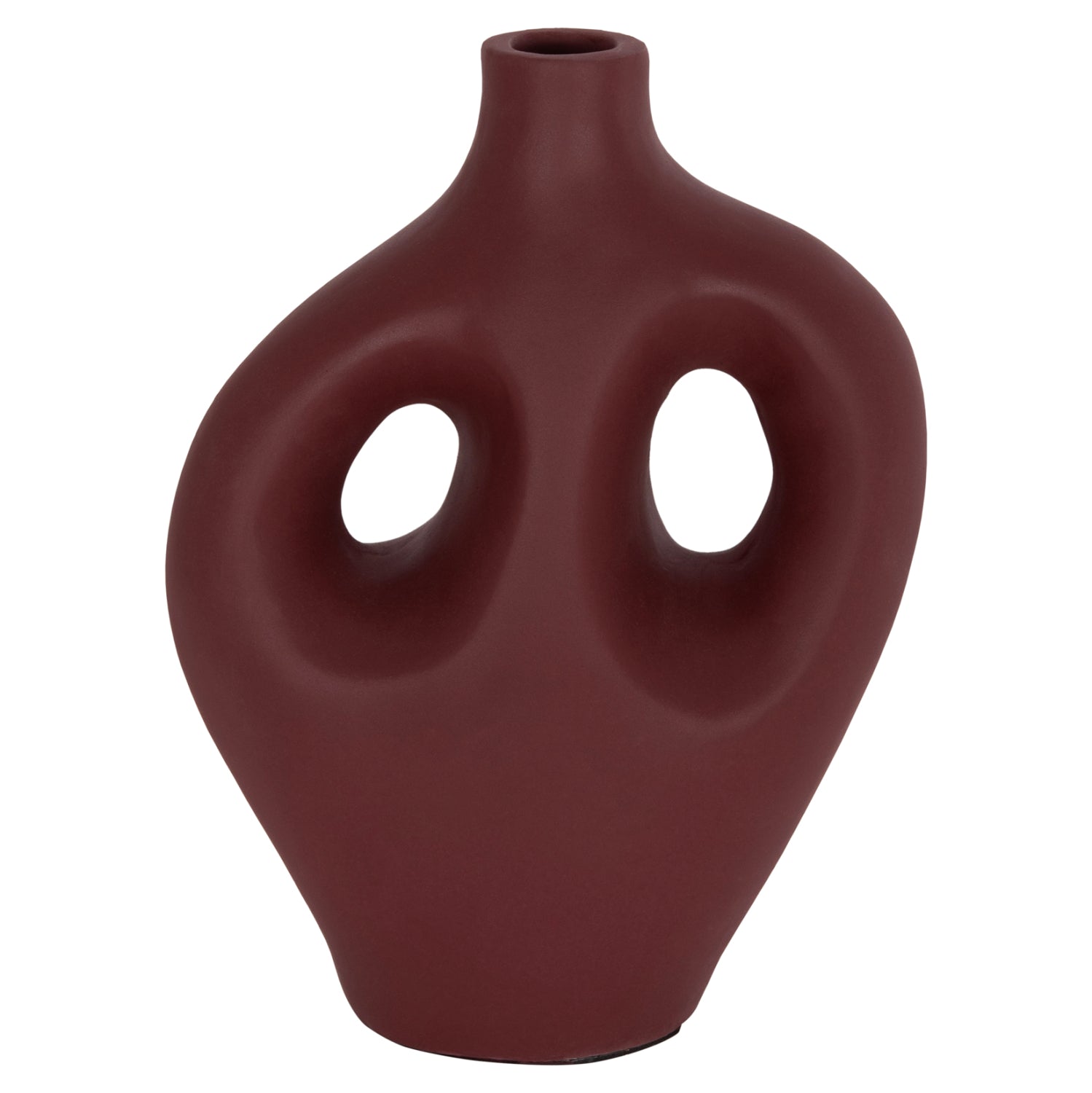 Настолна декоративна ваза от теракота  в кафяво--22,5х12х30см.