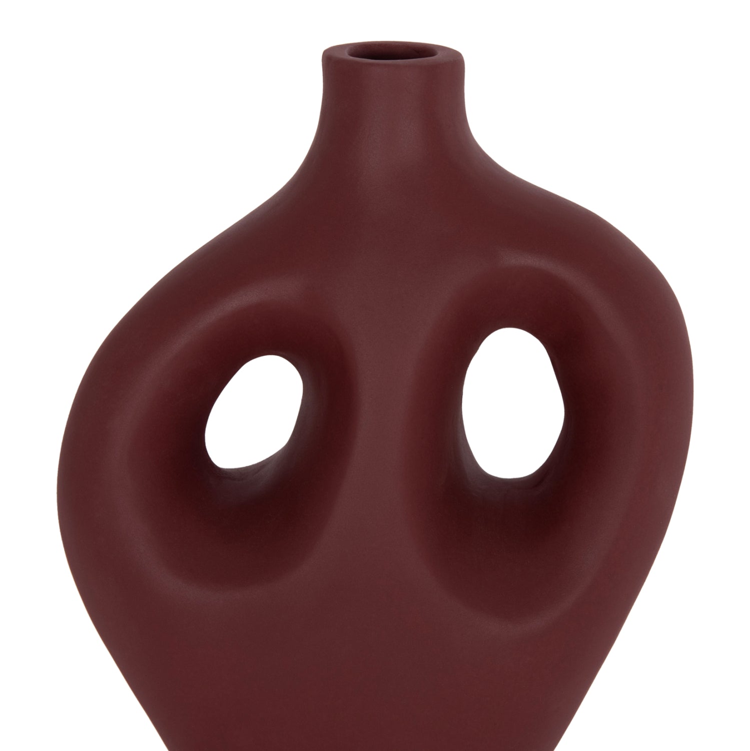 Настолна декоративна ваза от теракота  в кафяво--22,5х12х30см.