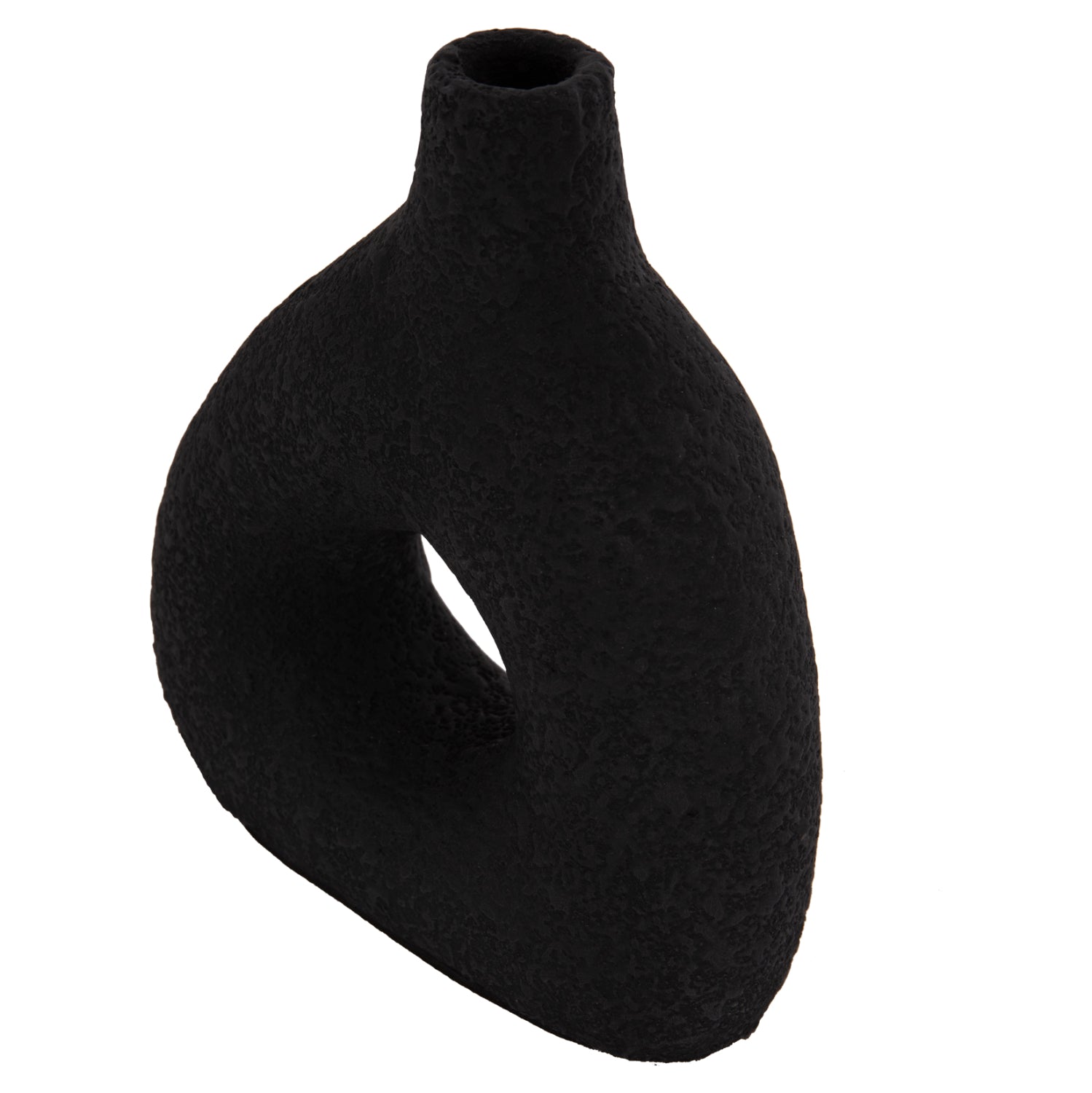 Декоративна ваза за маса DECANT КГ4667.01m теракота в черно--17x6.5x20cm.