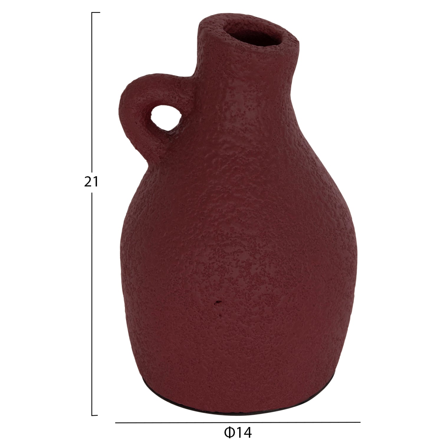 Декоративна ваза DECANT теракота в кафяво--φ14x21hcm.