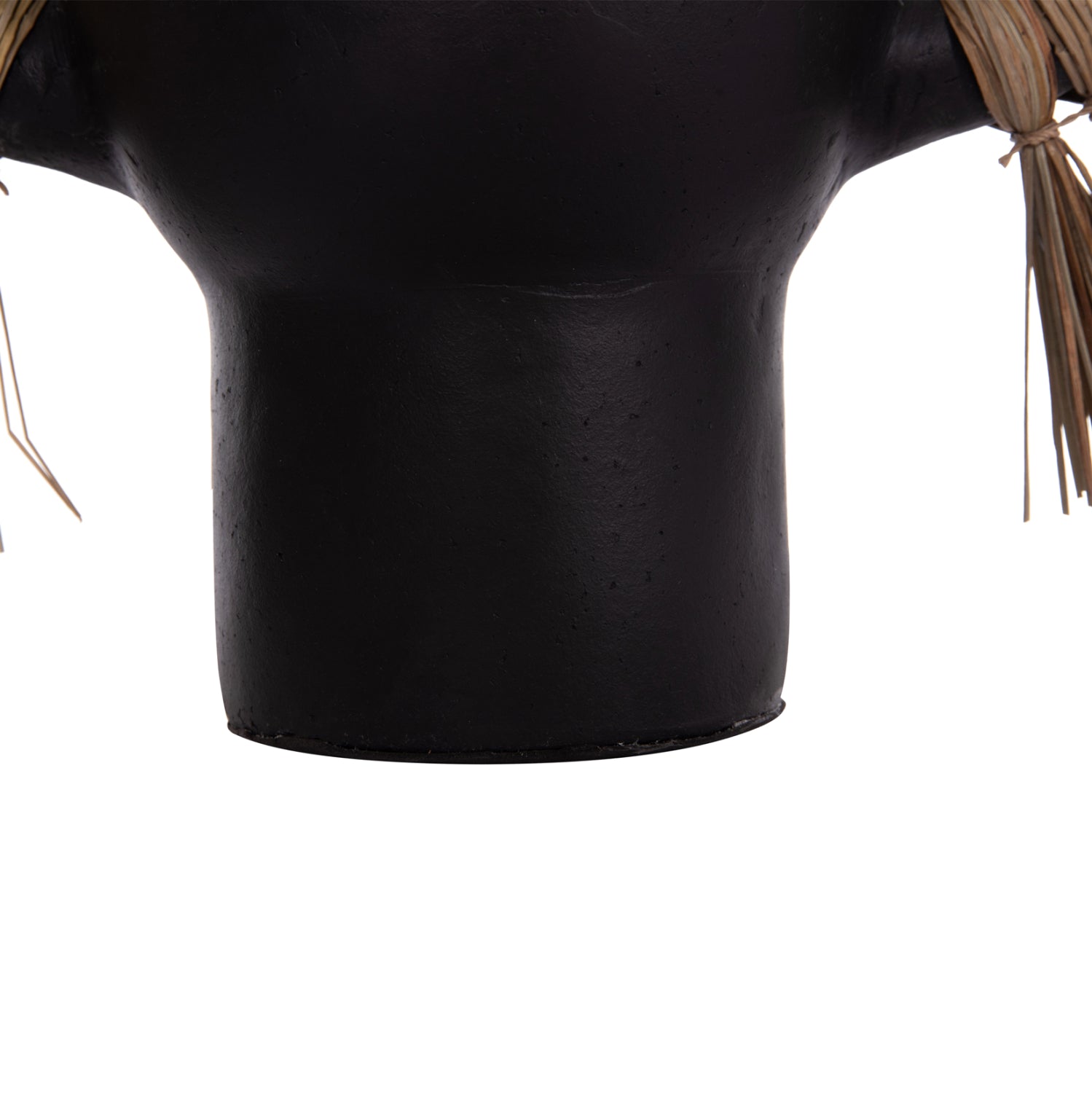 Декоративна ваза за настола alica черна теракота и трева -- 64x22x38см