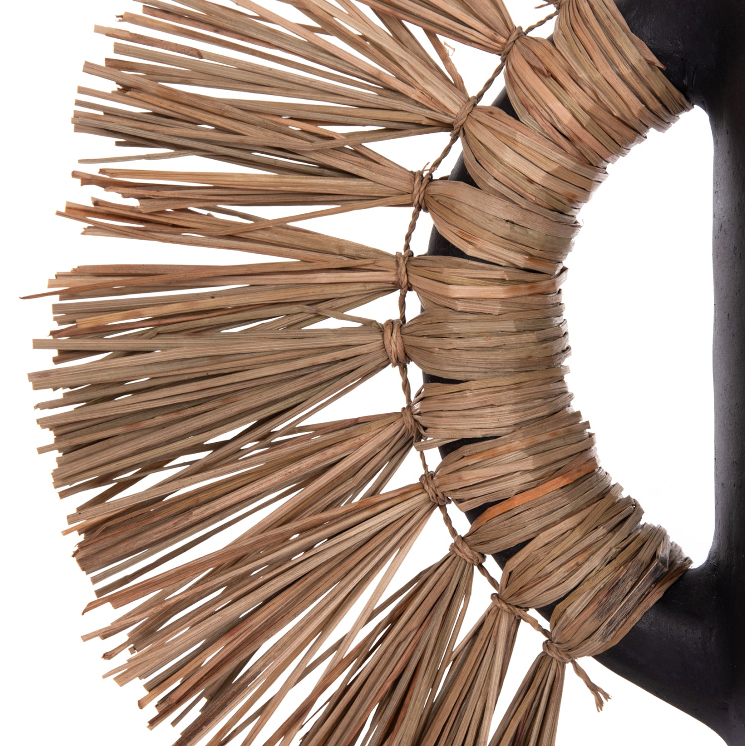 Декоративна ваза за настола alica черна теракота и трева -- 55x19x34см