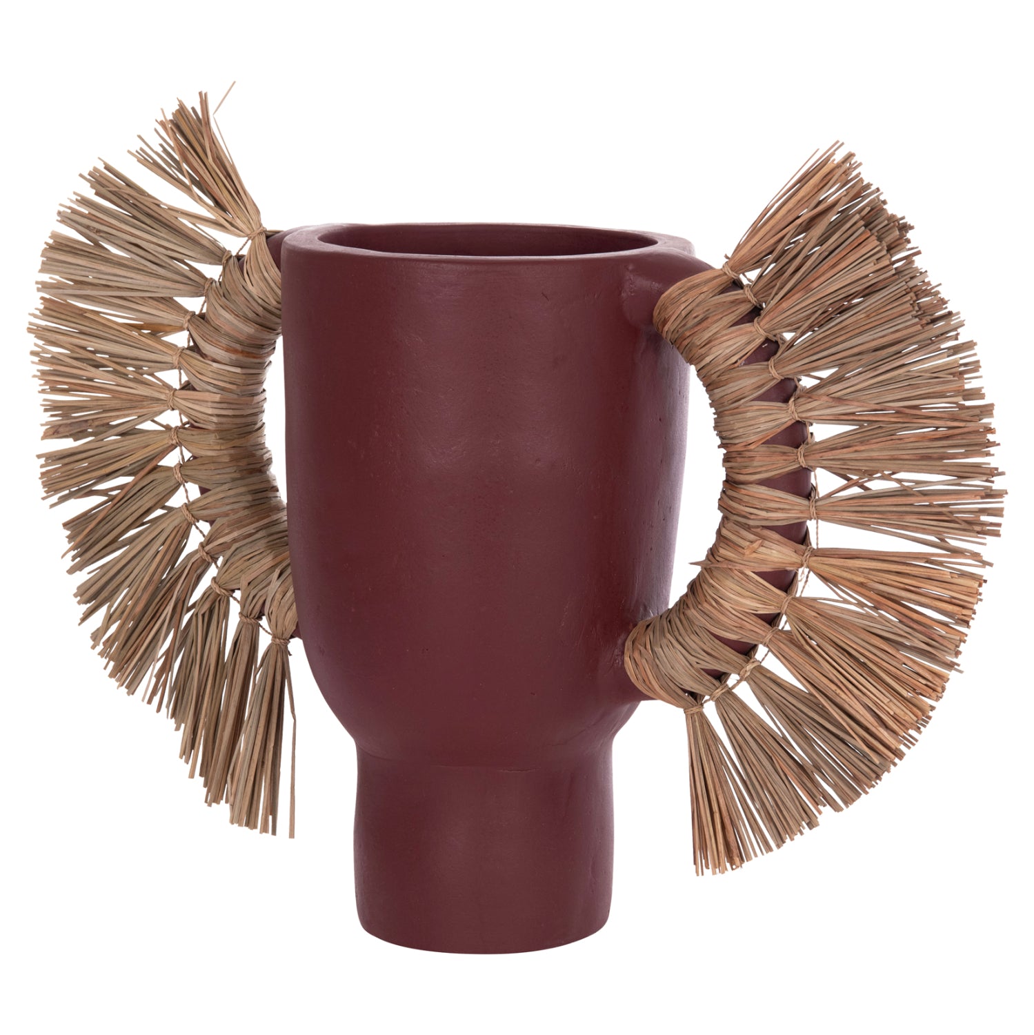 Декоративна ваза  Alica  теракота и трева -- 64x22x38см