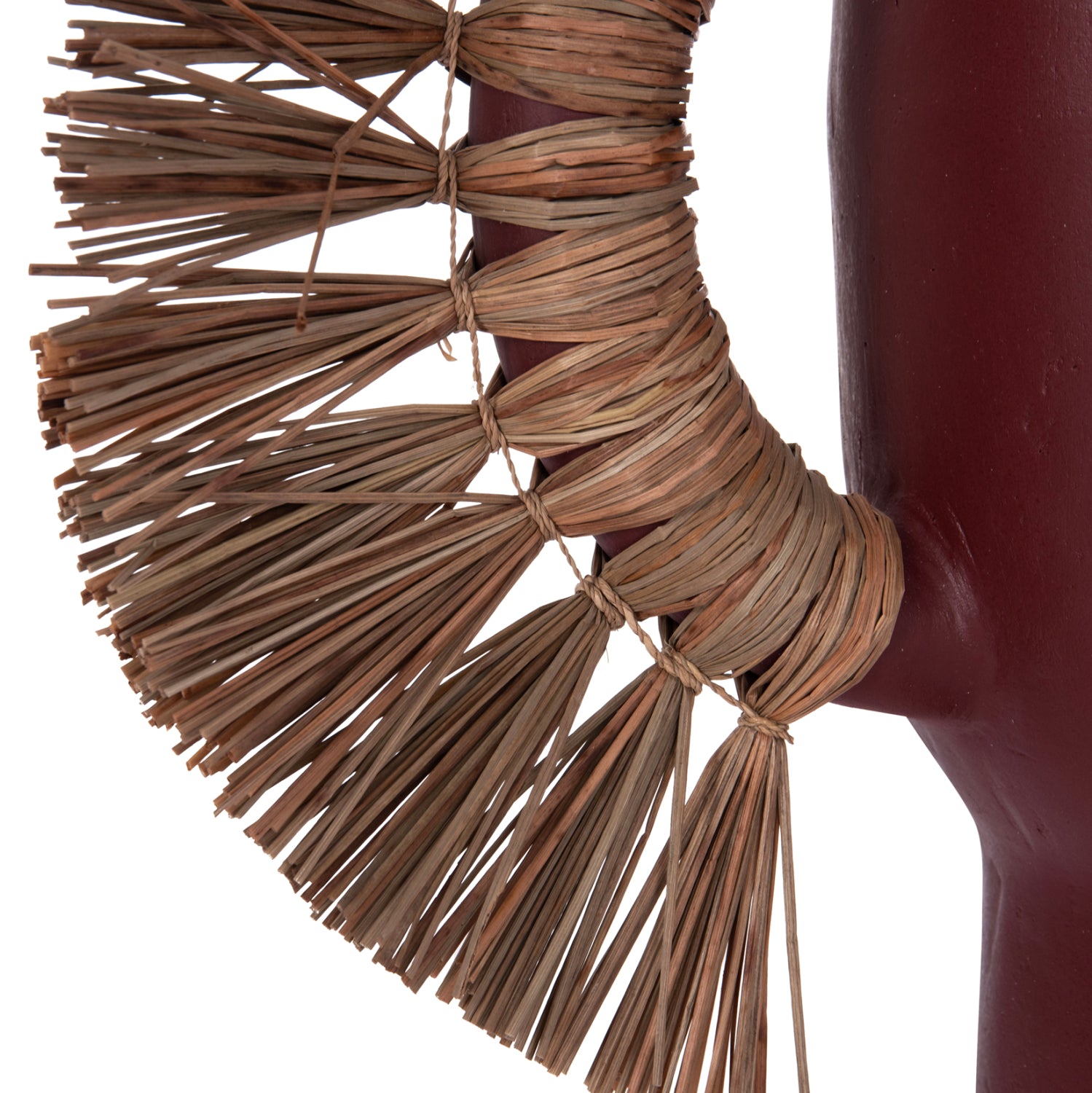 Декоративна ваза  Alica  теракота и трева -- 64x22x38см