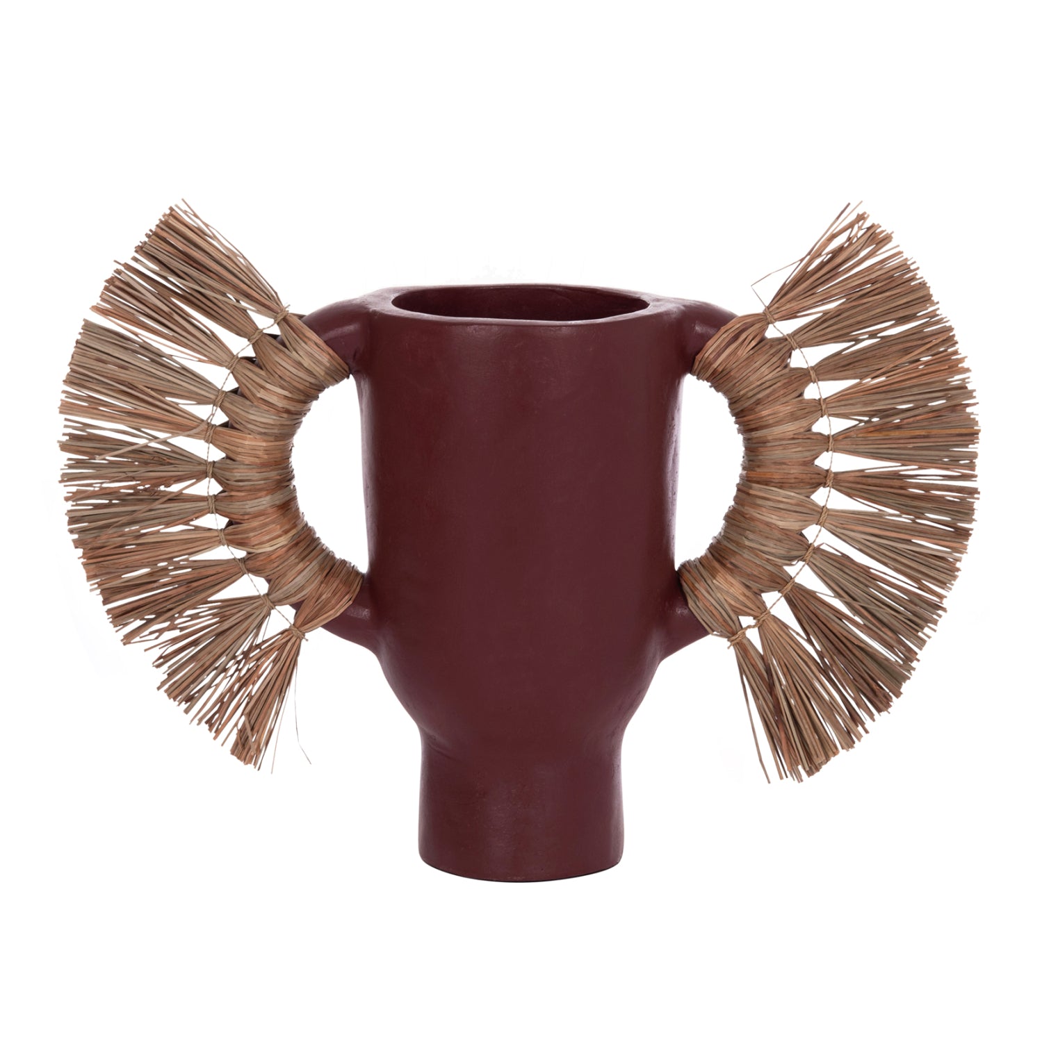 Декоративна ваза  Alica  теракота и трева -- 55x19x34см