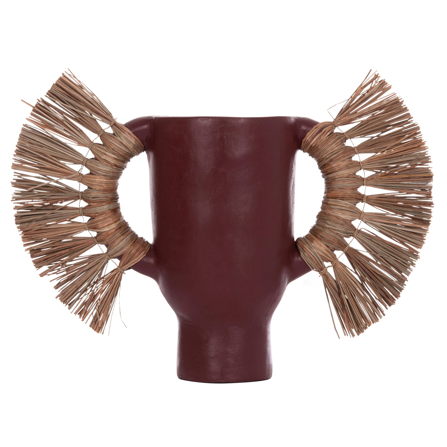 Декоративна ваза  Alica  теракота и трева -- 55x19x34см