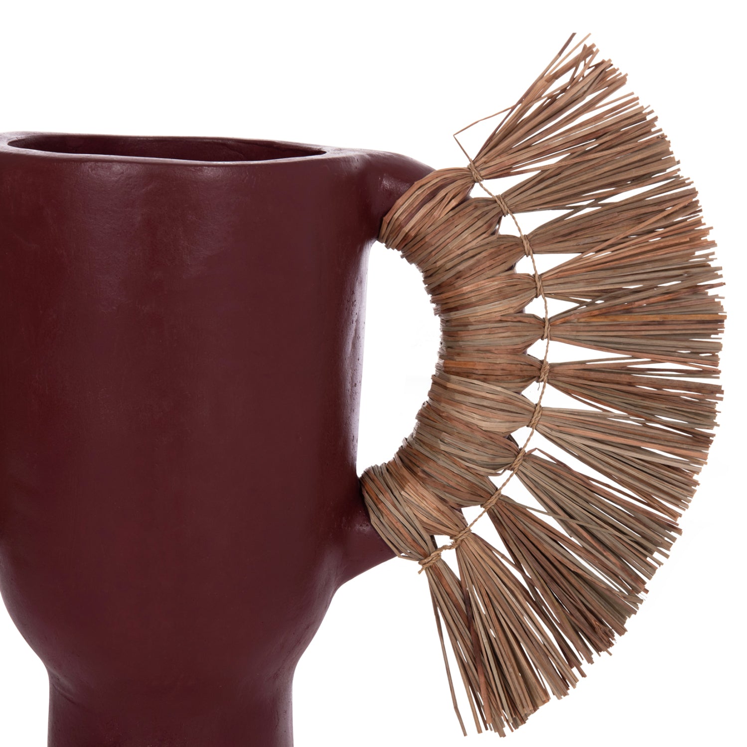 Декоративна ваза  Alica  теракота и трева -- 55x19x34см