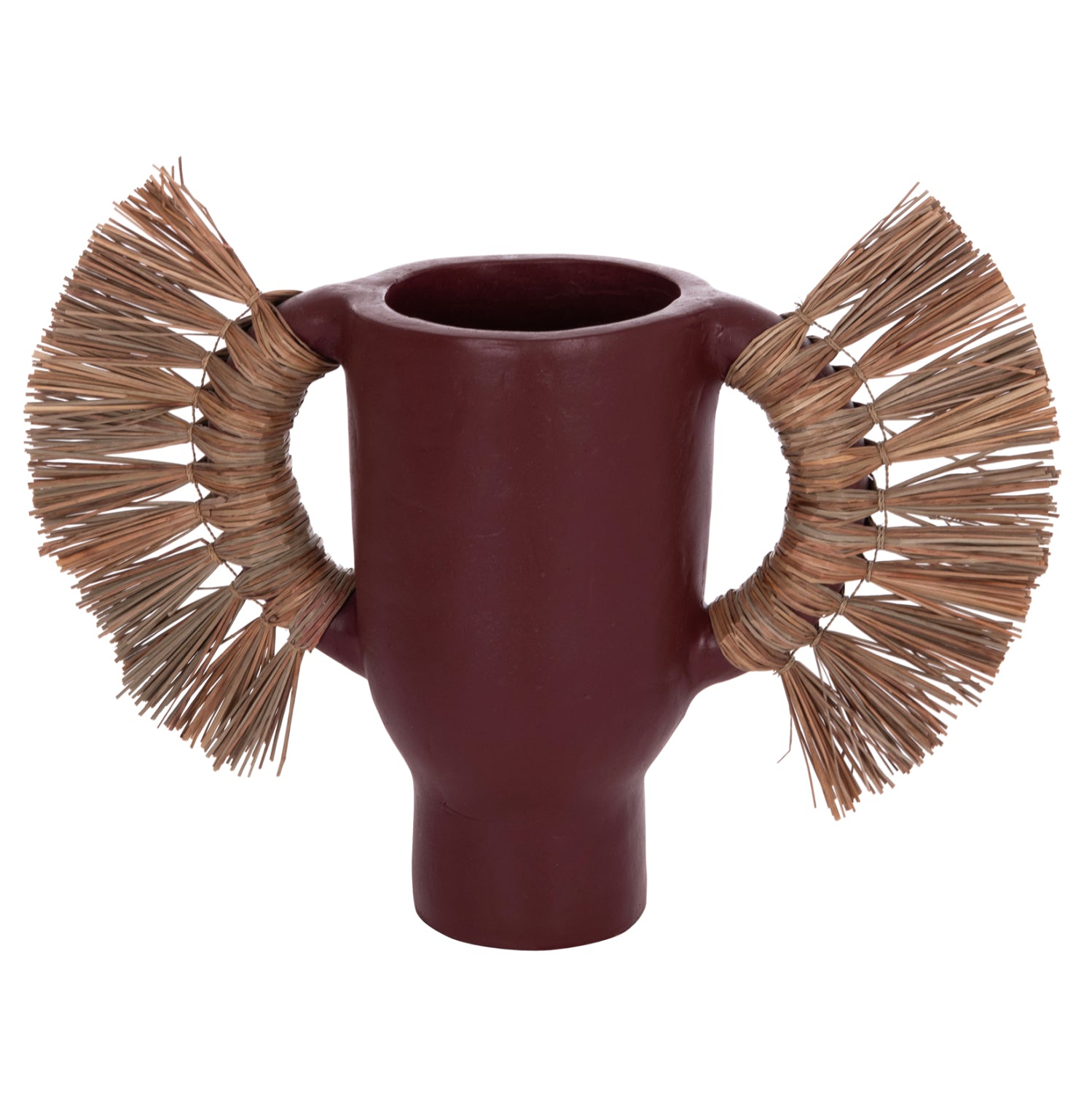 Декоративна ваза  Alica  теракота и трева -- 55x19x34см