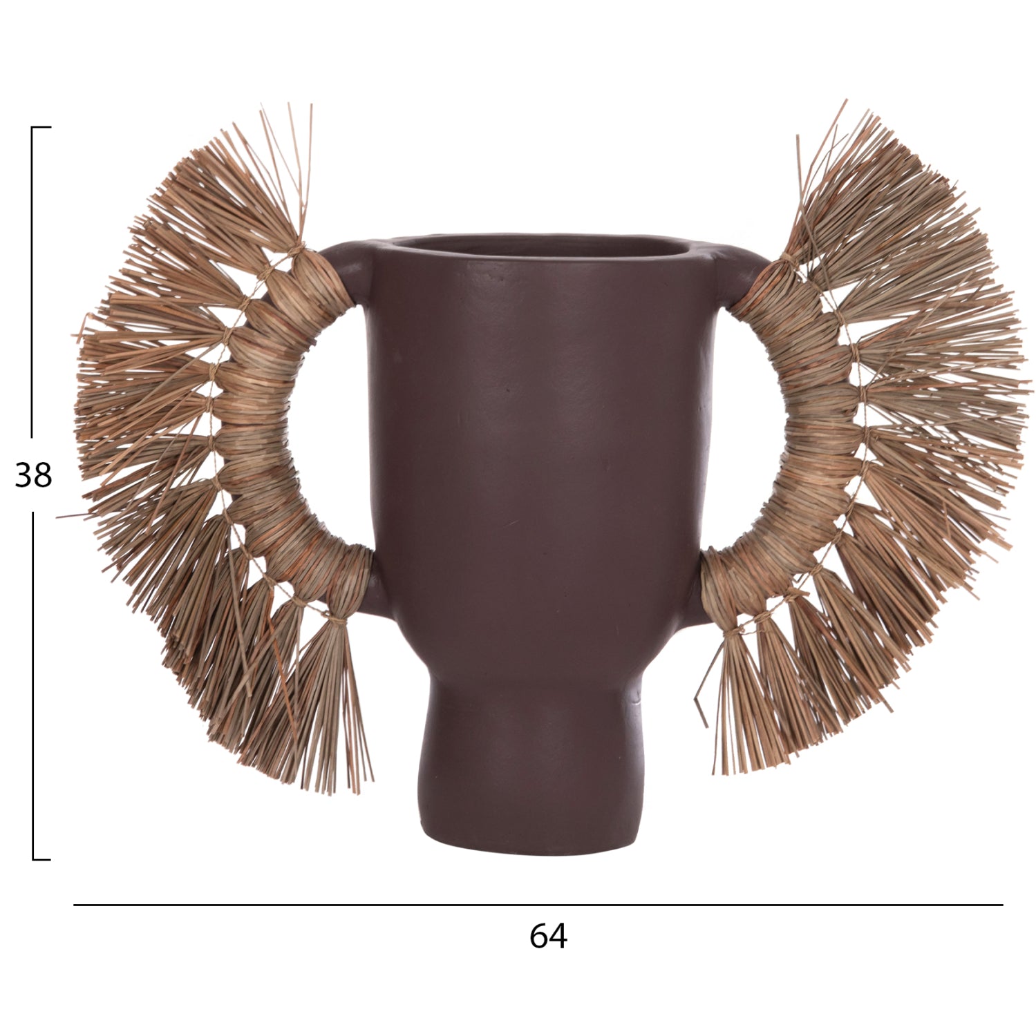 Декоративна ваза за Alica шоколад теракота и трева -- 64x22x38см