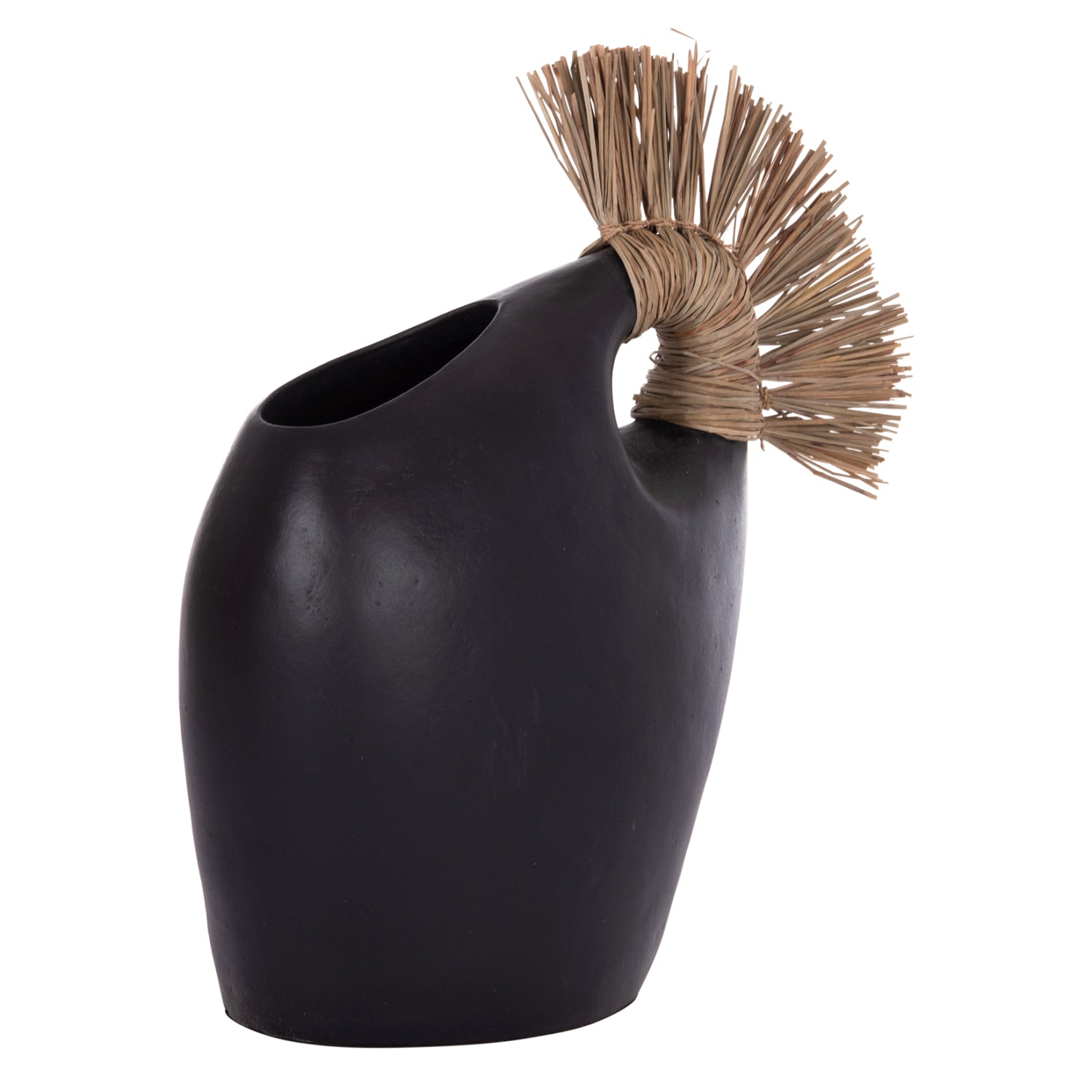 Декоративна маса Аlica2 черна теракота и трева -- 44x18x50см