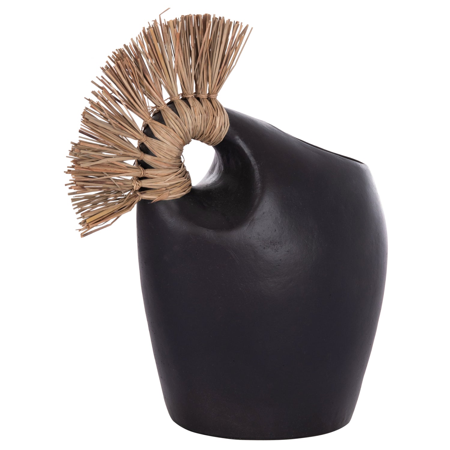 Декоративна маса Аlica2 черна теракота и трева -- 44x18x50см