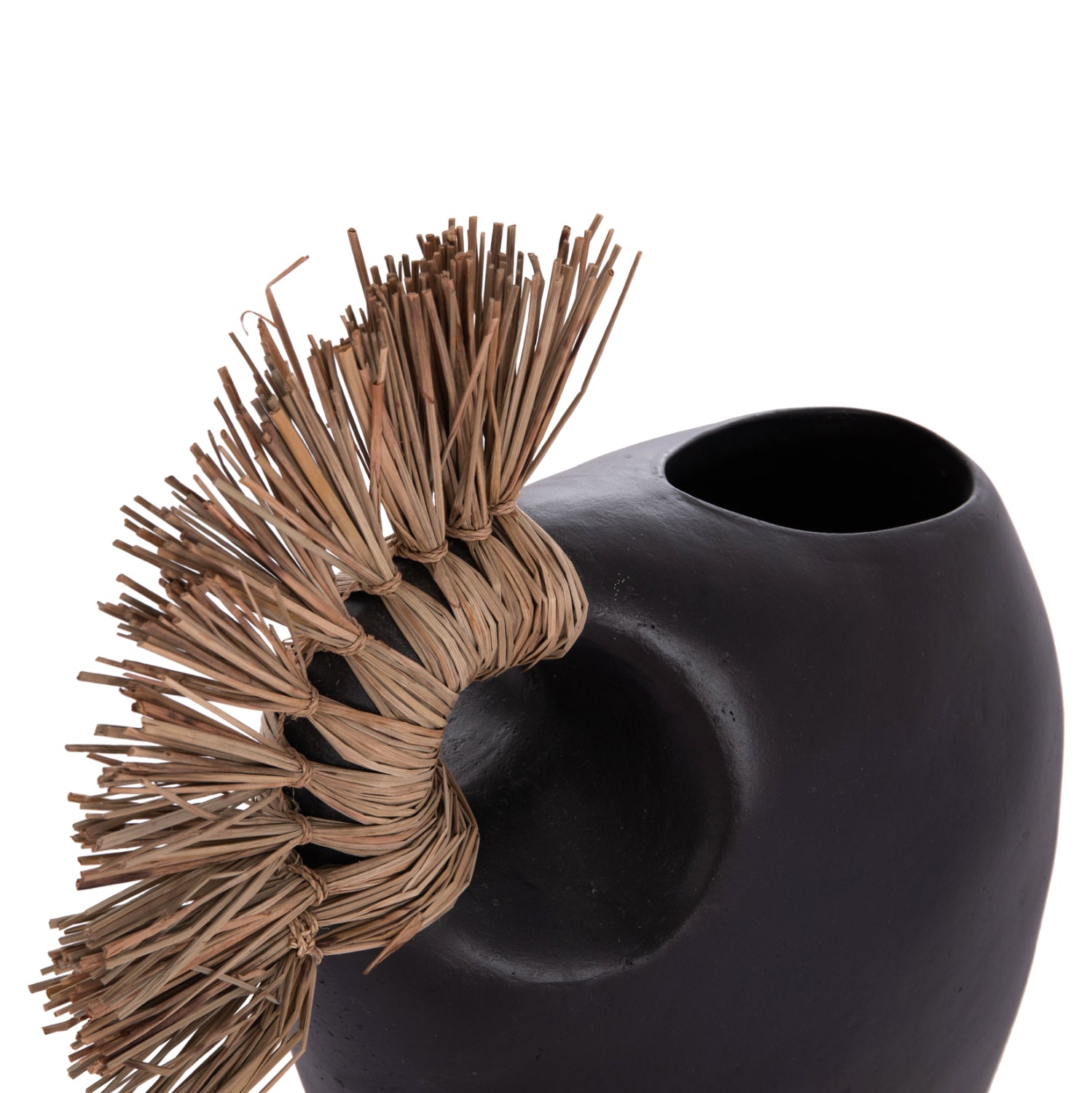 Декоративна маса Аlica2 черна теракота и трева -- 44x18x50см