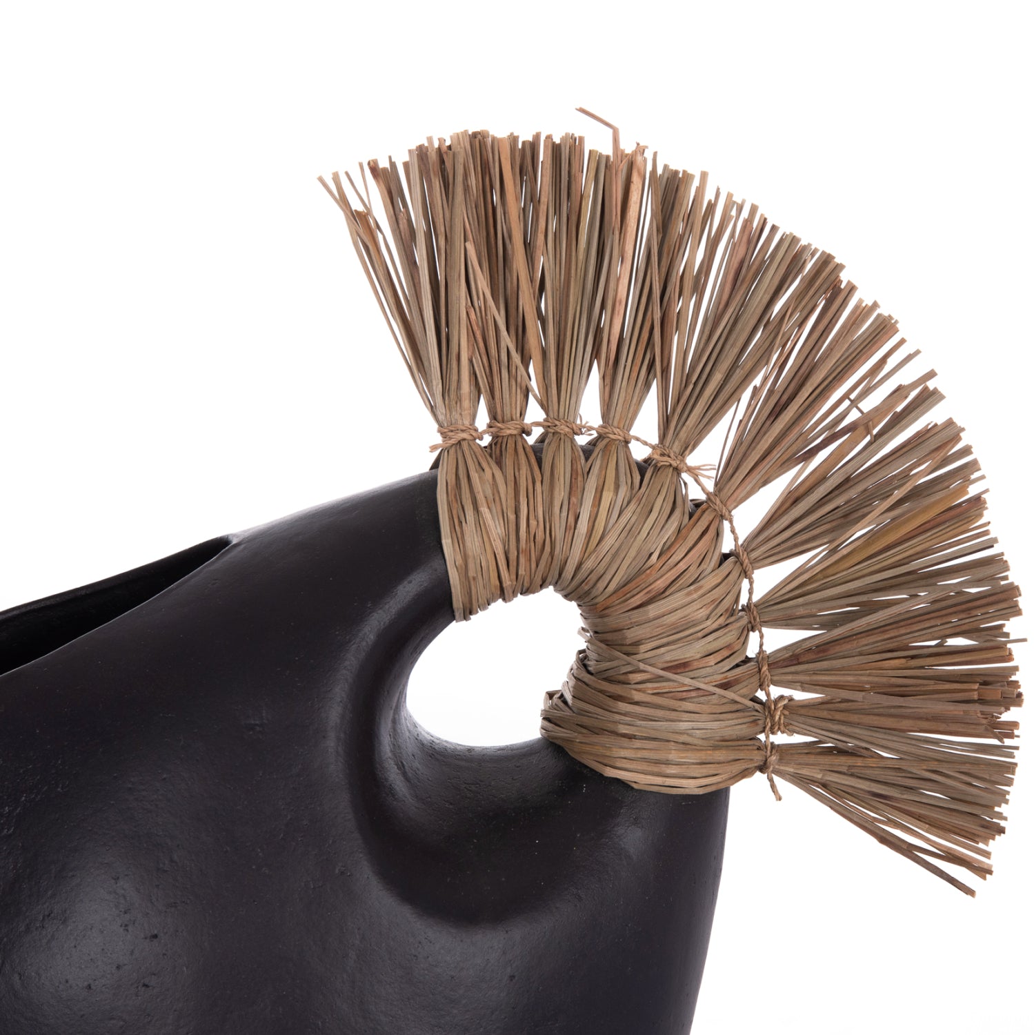 Декоративна маса Аlica2 черна теракота и трева -- 44x18x50см