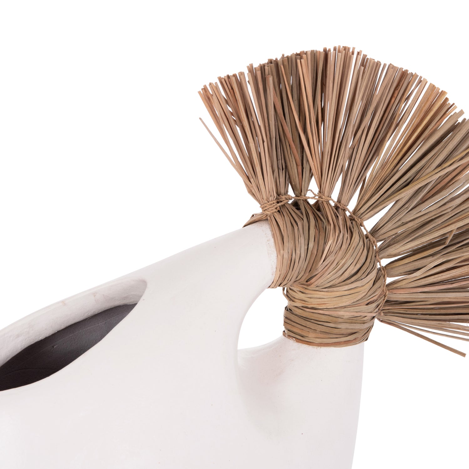 Декоративна маса Аlica2 бяла теракота и трева -- 44x18x50см