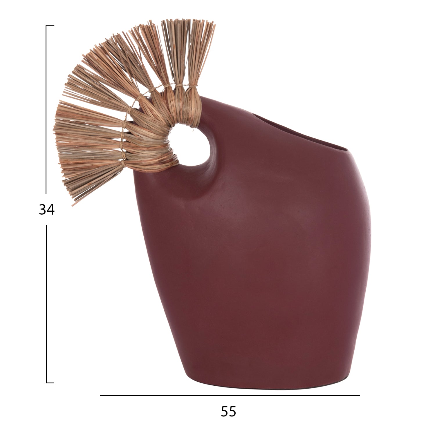 Декоративна маса Аlica2 череша теракота и трева -- 44x18x50см