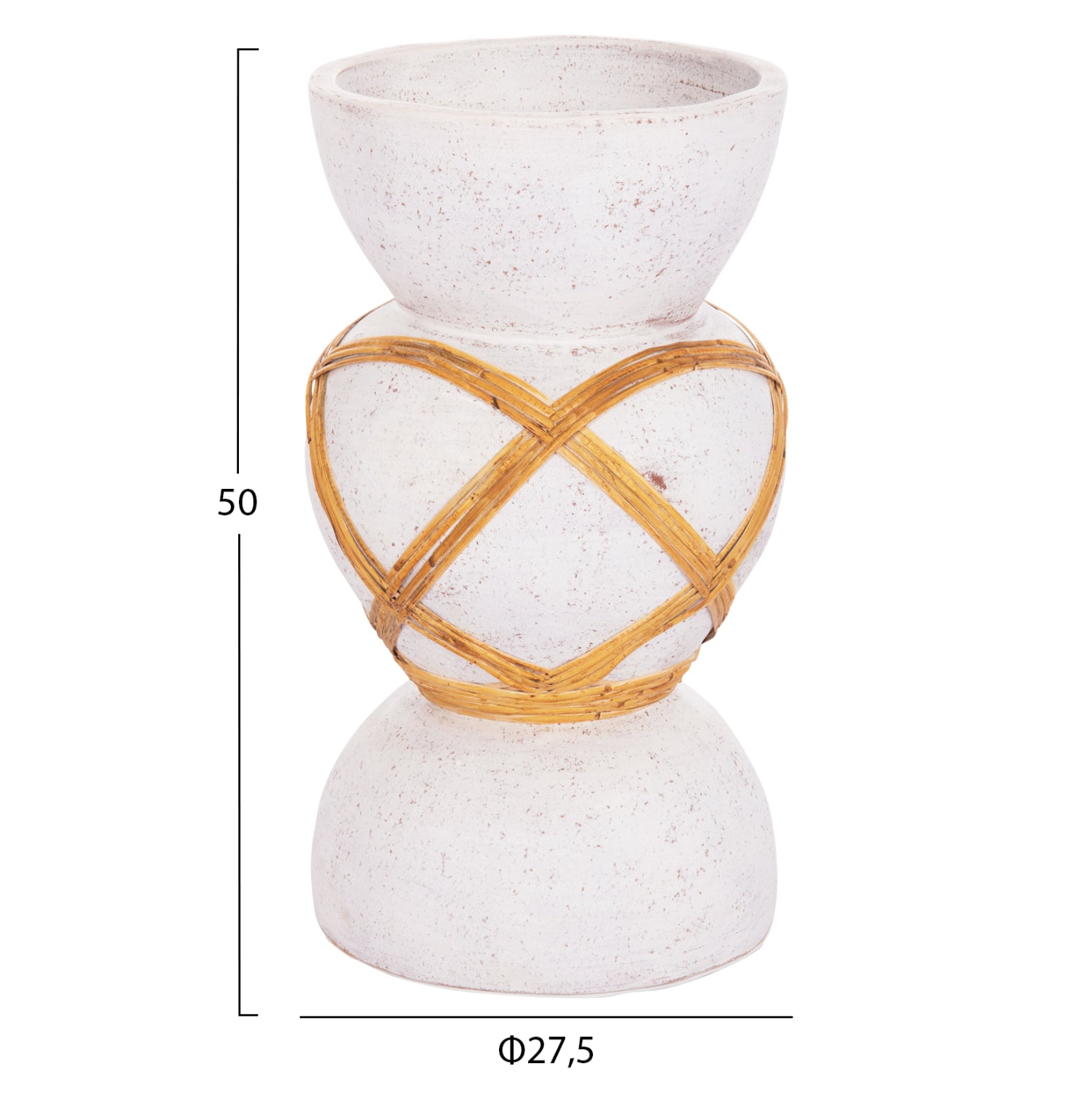 Декоративна подова ваза Maynard  фибро цимент φ27.5x50cm