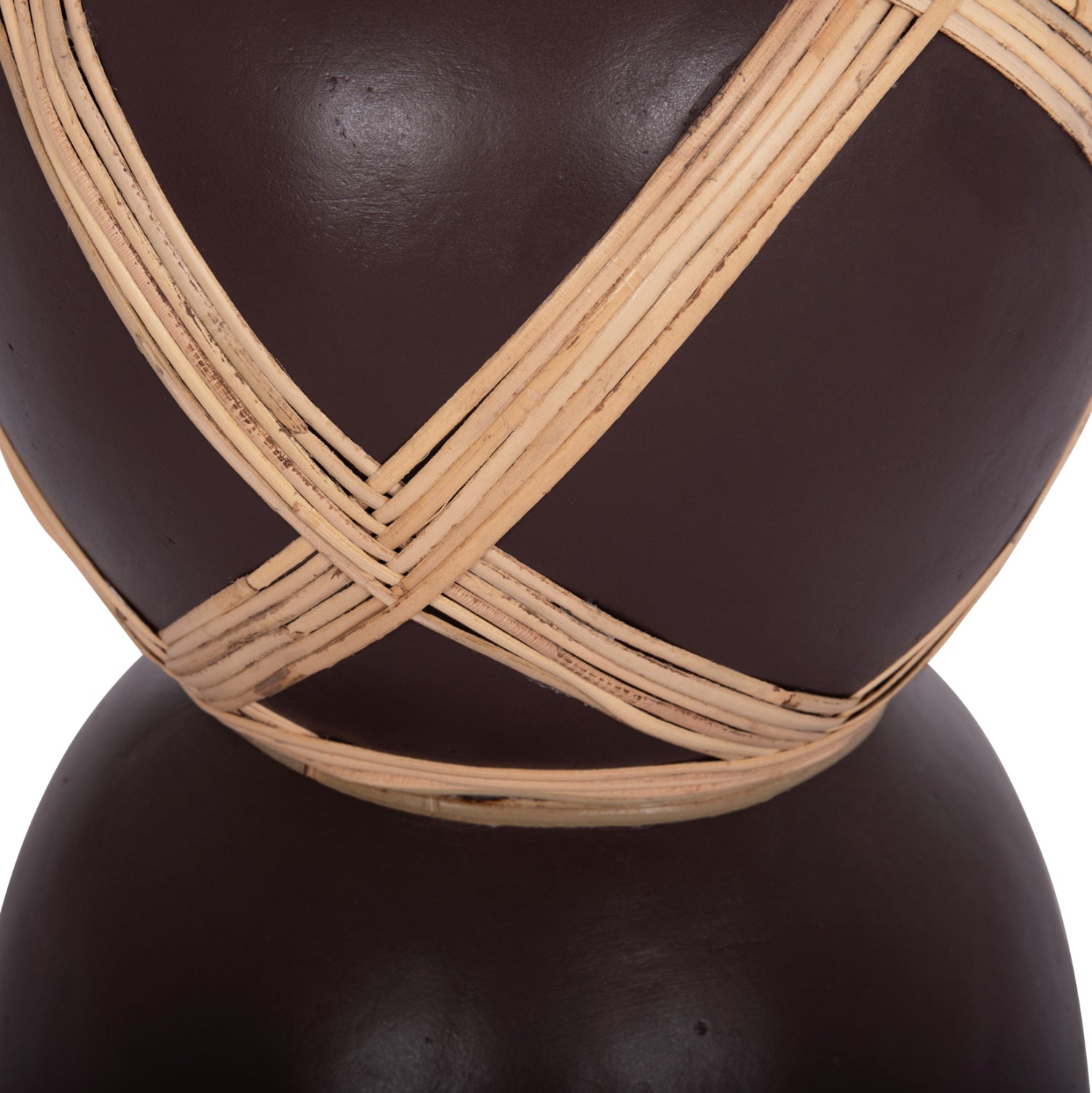 Декоративна подова ваза Мaynard фибър цимент шоколад-ратан φ32x62.5см