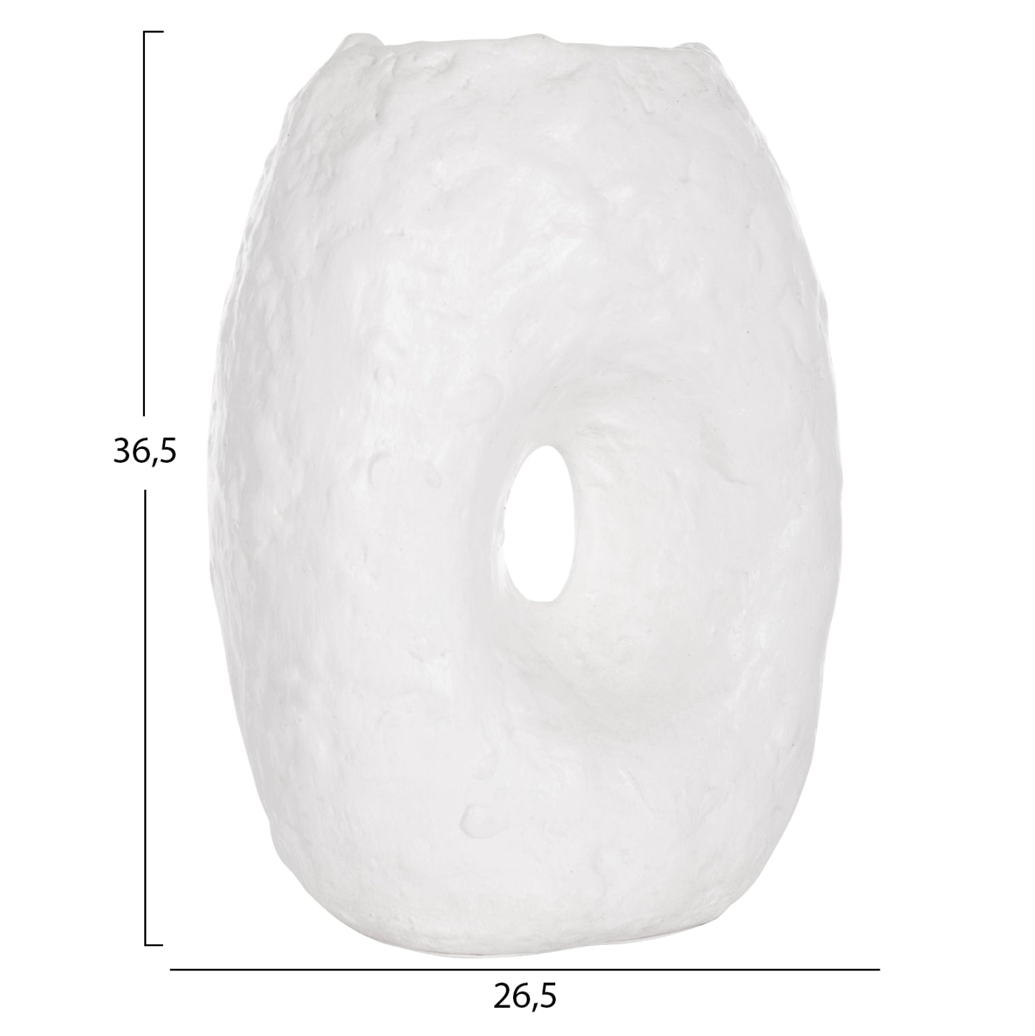 Декоративна ваза  Namentis бяла теракота -- 26.5x16x36.5см