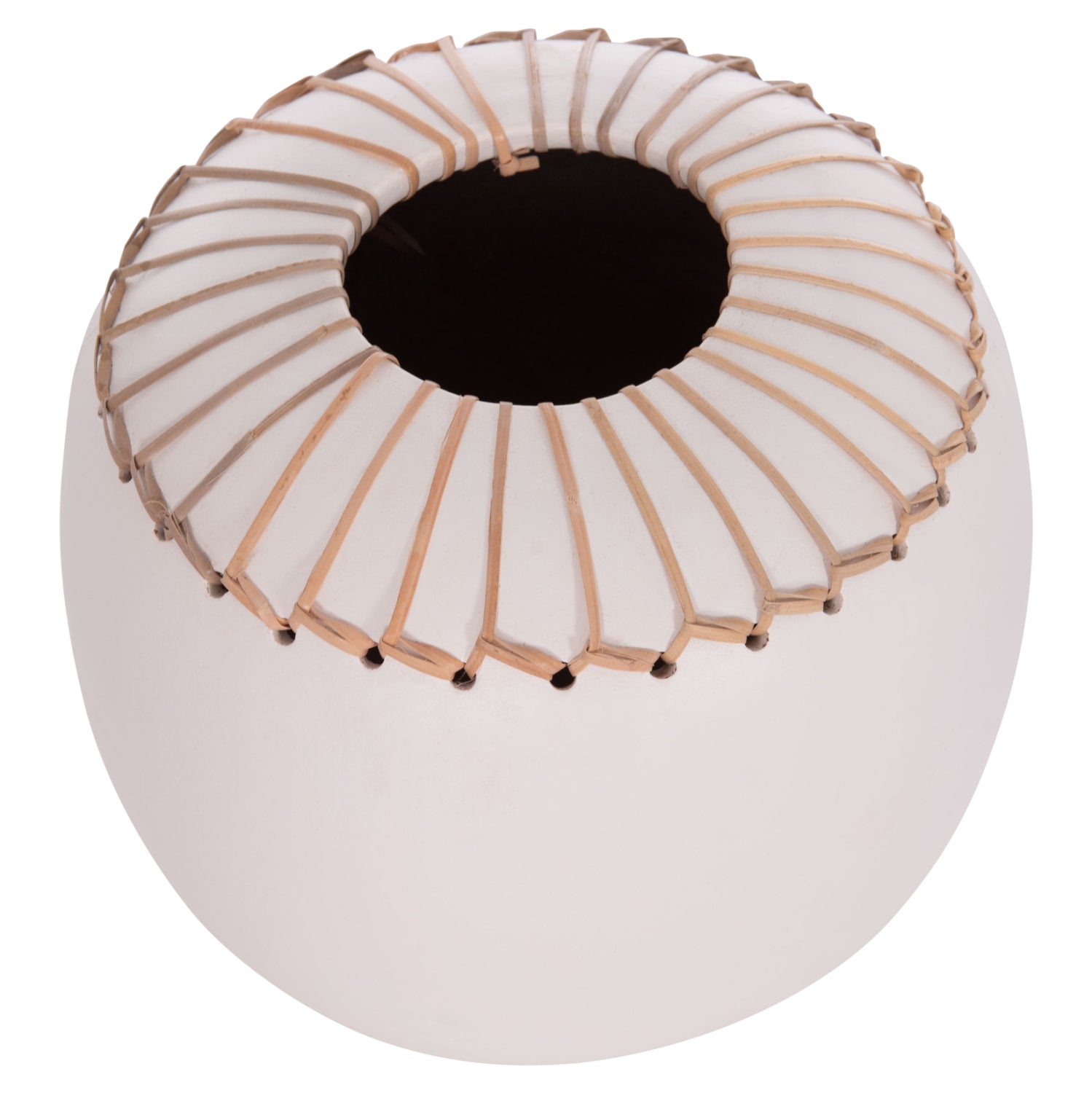 Декоративна ваза  Lennox теракота в бяло -- φ22x20всм