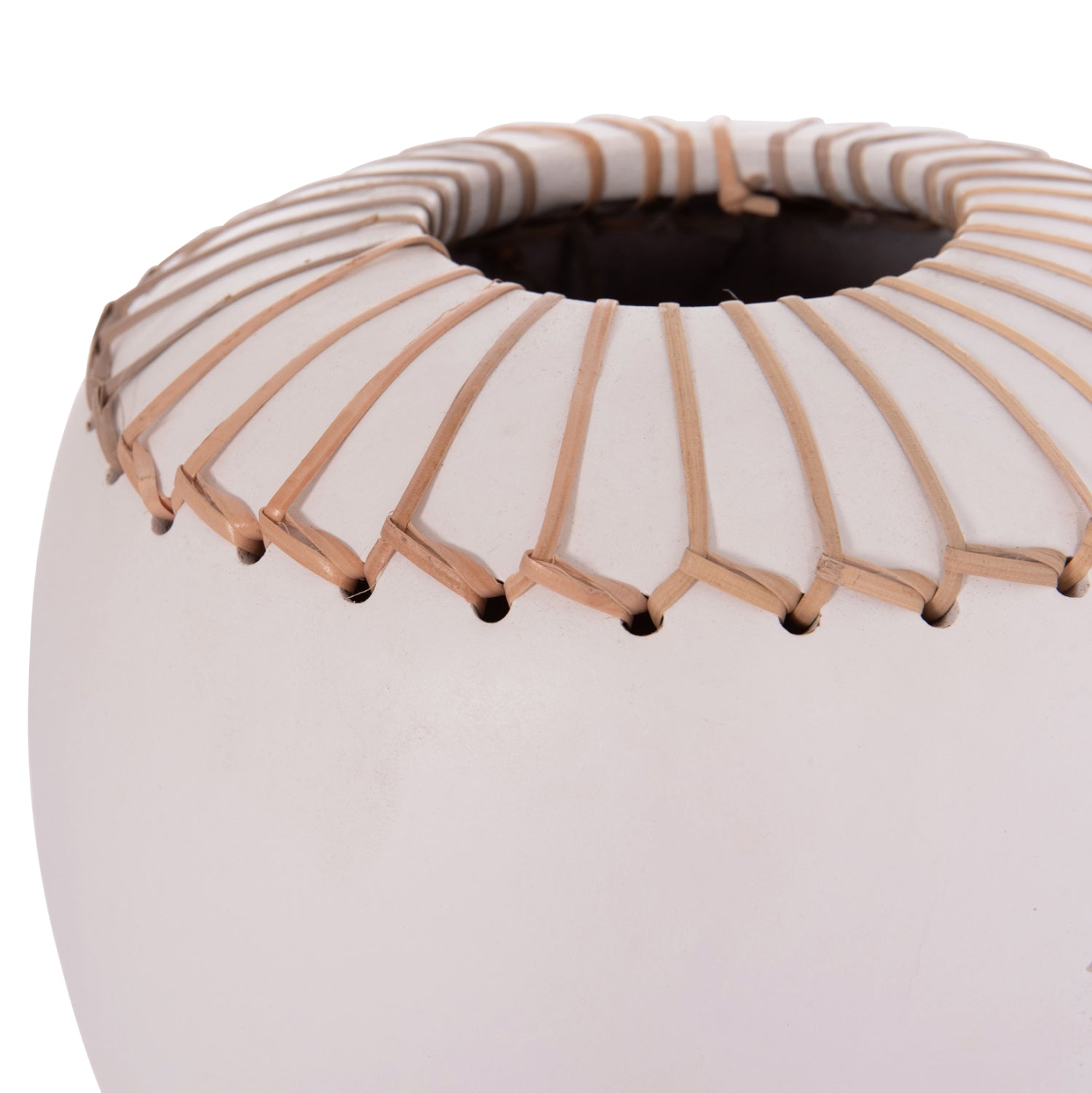 Декоративна ваза  Lennox теракота в бяло -- φ22x20всм