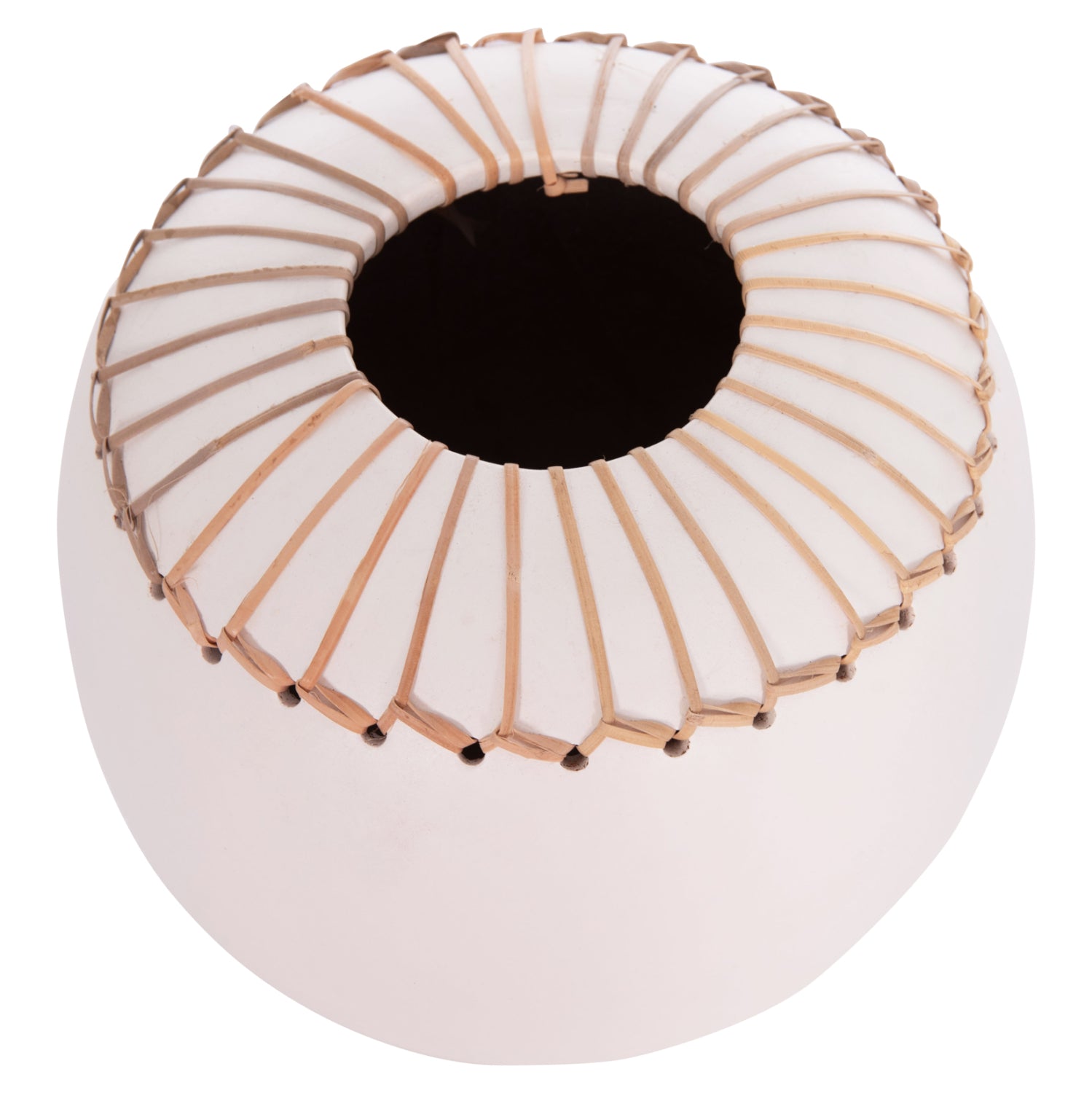 Декоративна ваза  Lennox теракота в бяло -- φ22x20всм