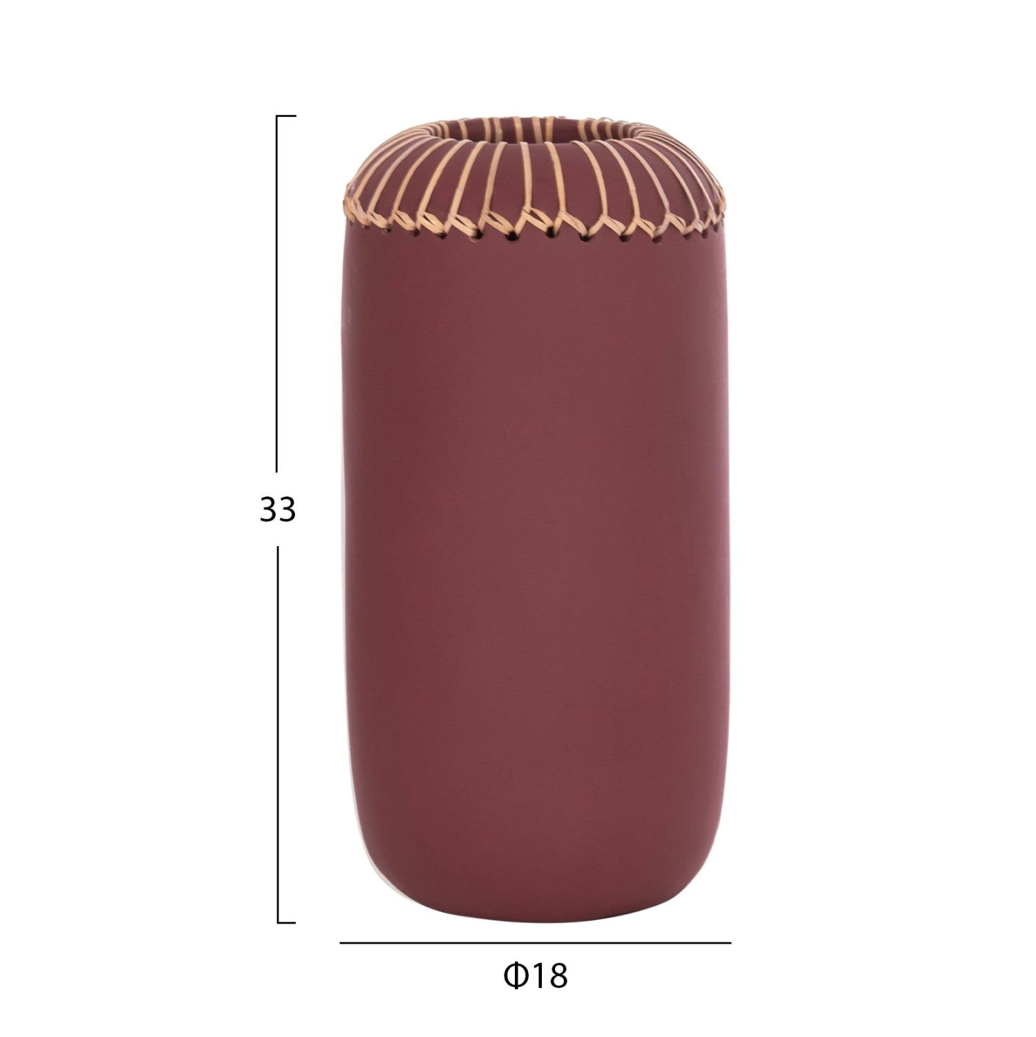 Декоративна ваза Lennox теракота от кристал -- φ18x33hcm