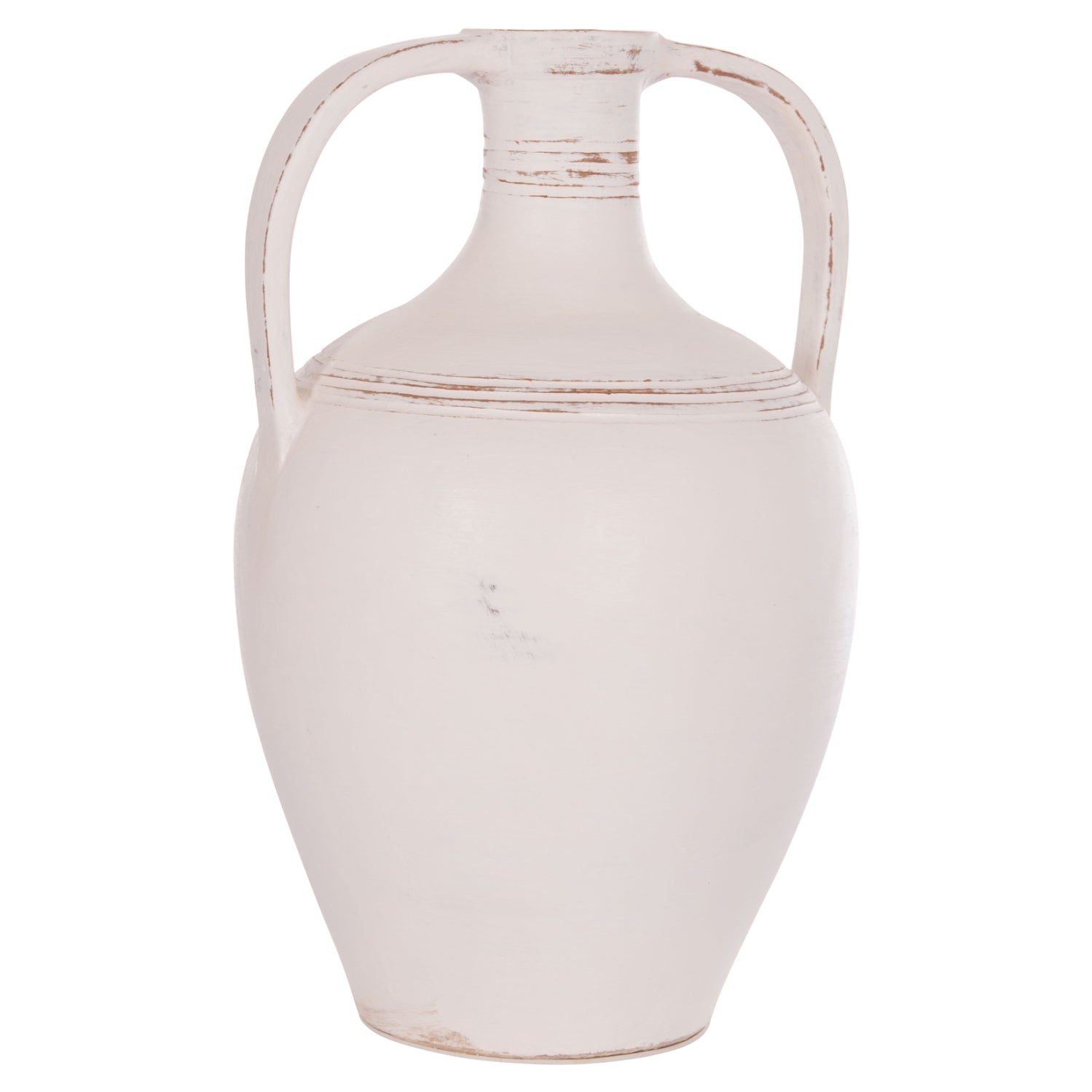 Декоративна амфора FEAX бял теракота--35х35х58см.