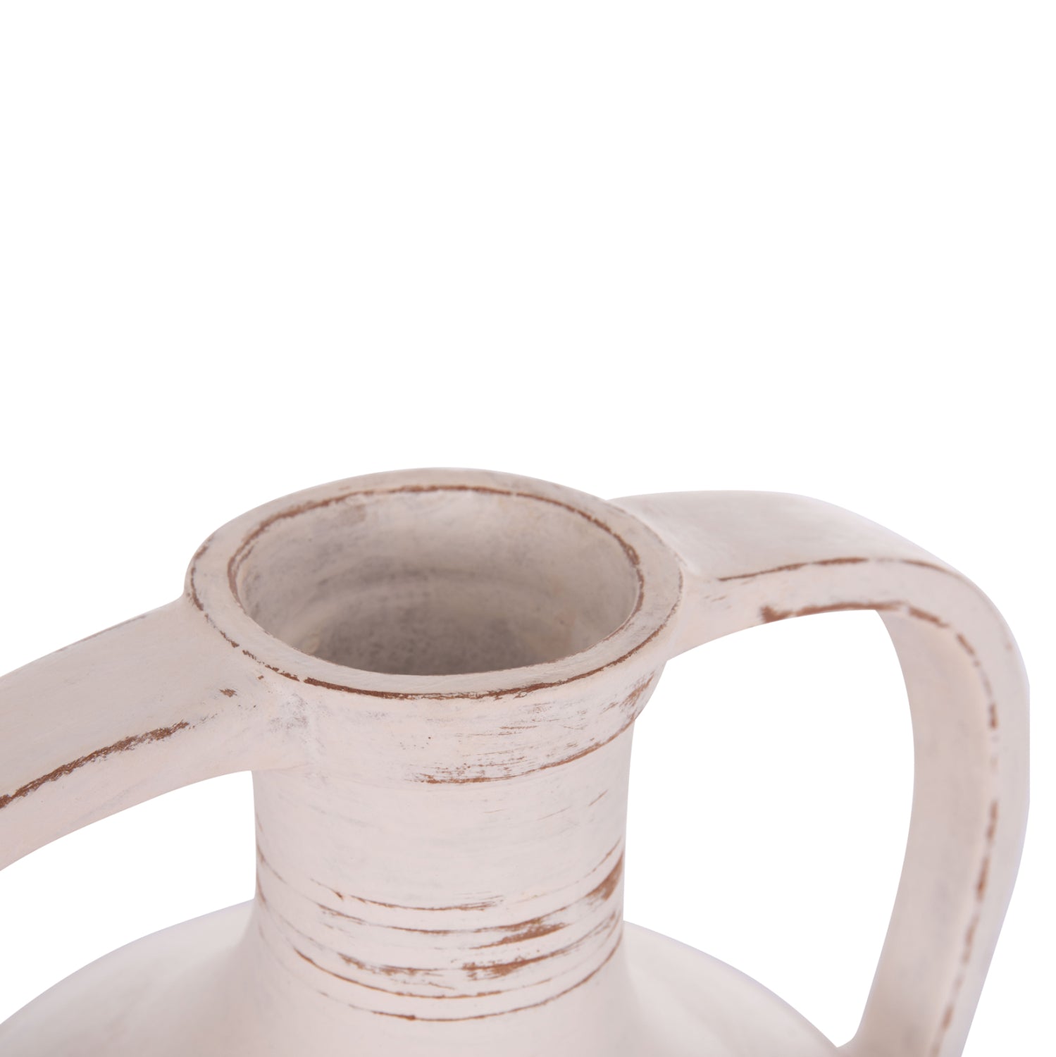 Декоративна амфора FEAX бял теракота--35х35х58см.