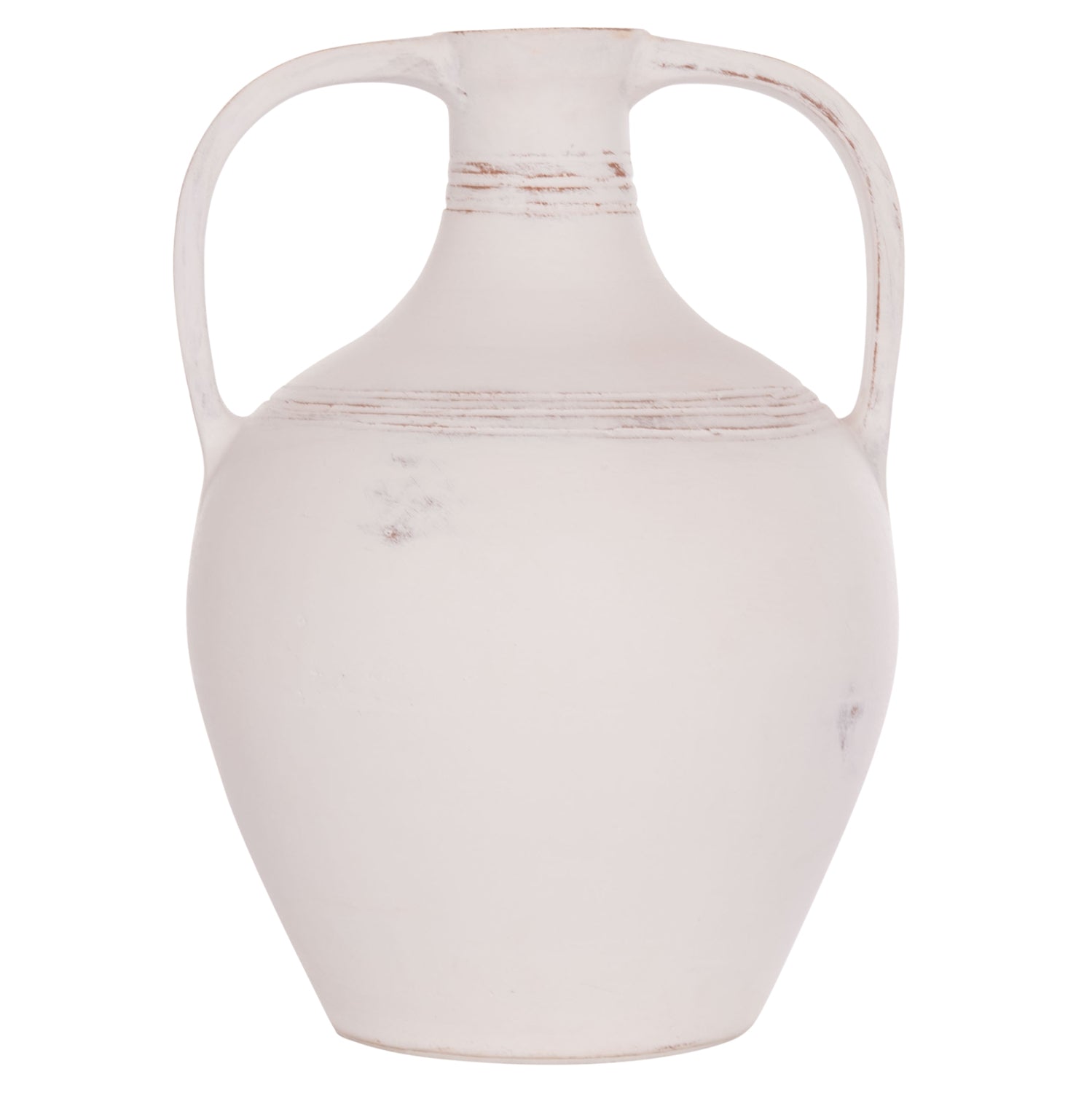 Декоративна амфора FEAX бял теракота--35х35х48см.