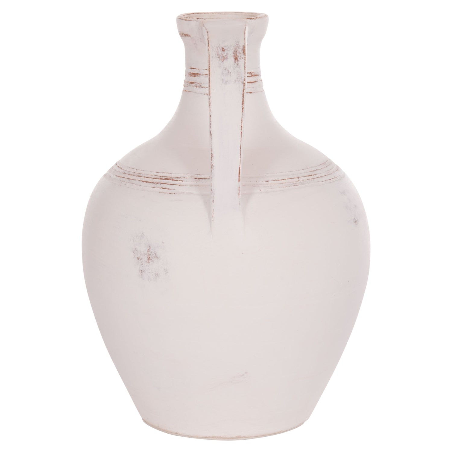 Декоративна амфора FEAX бял теракота--35х35х48см.