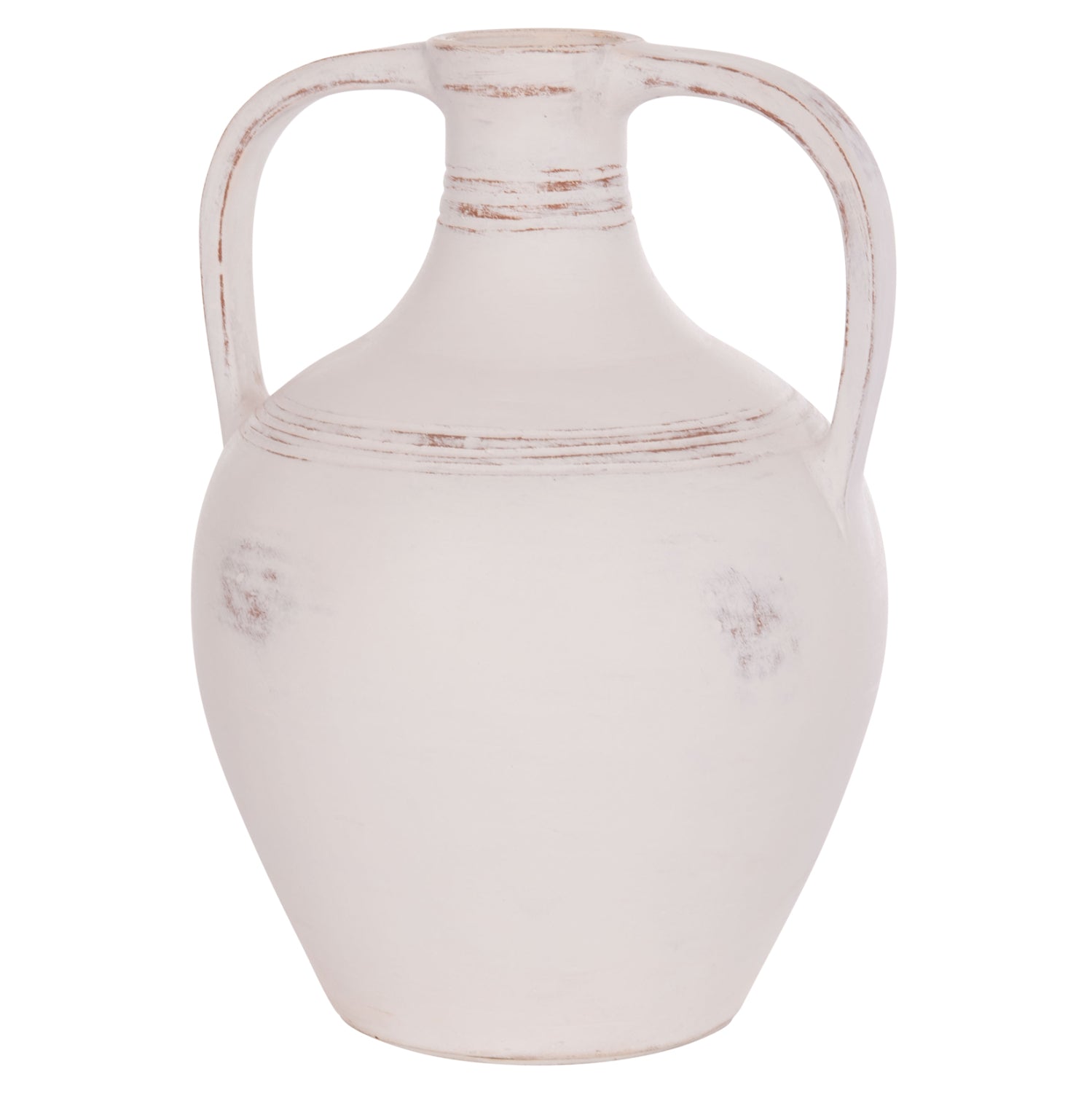 Декоративна амфора FEAX бял теракота--35х35х48см.