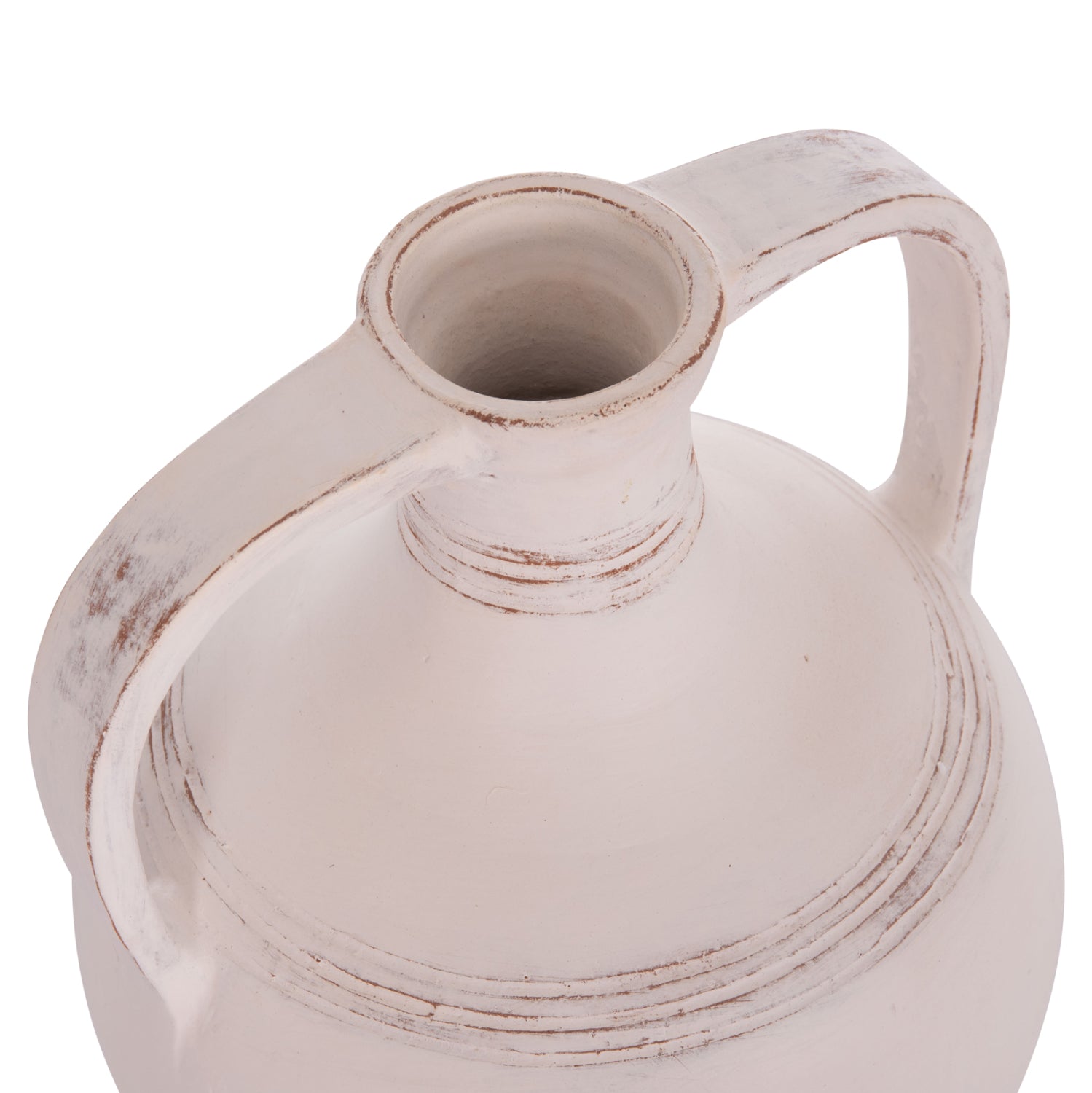 Декоративна амфора FEAX бял теракота--35х35х48см.